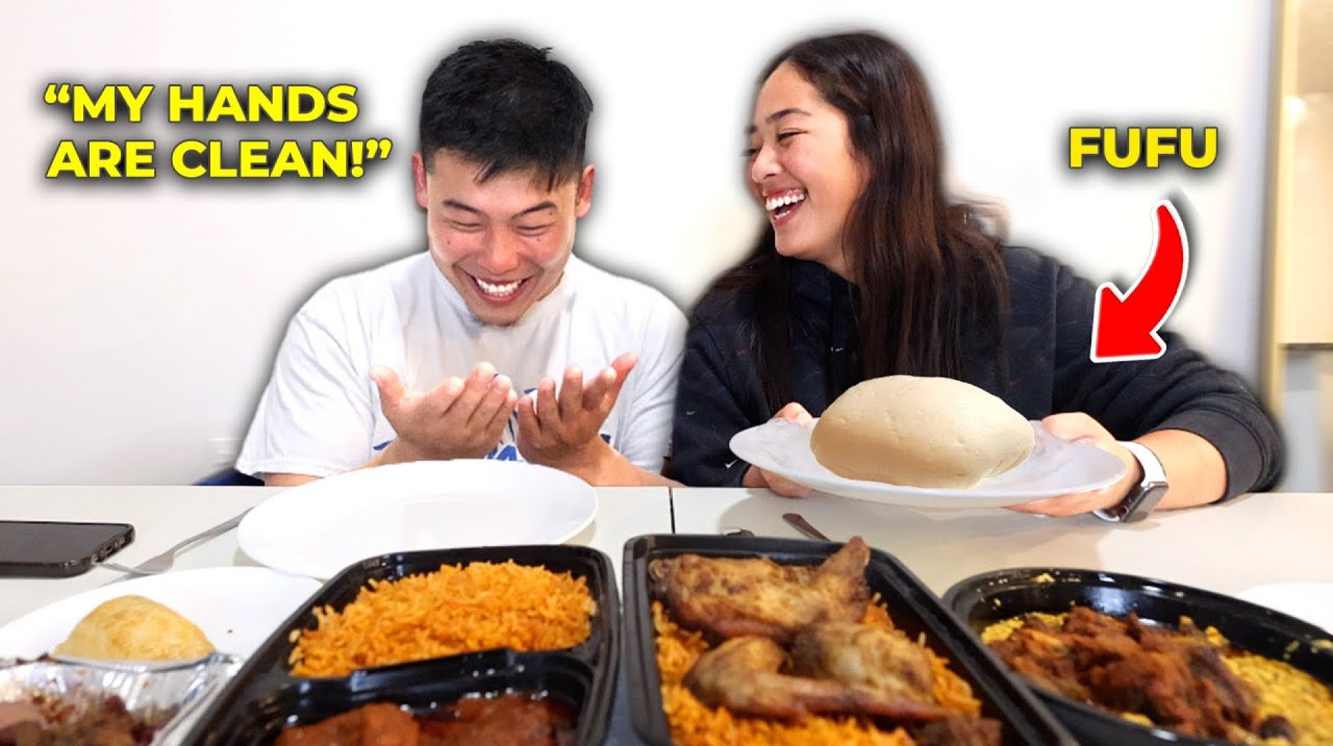 Our First Time Trying West African Food | Fufu & Egusi Mukbang Our First Time Trying West African Food | Fufu & Egusi Mukbang