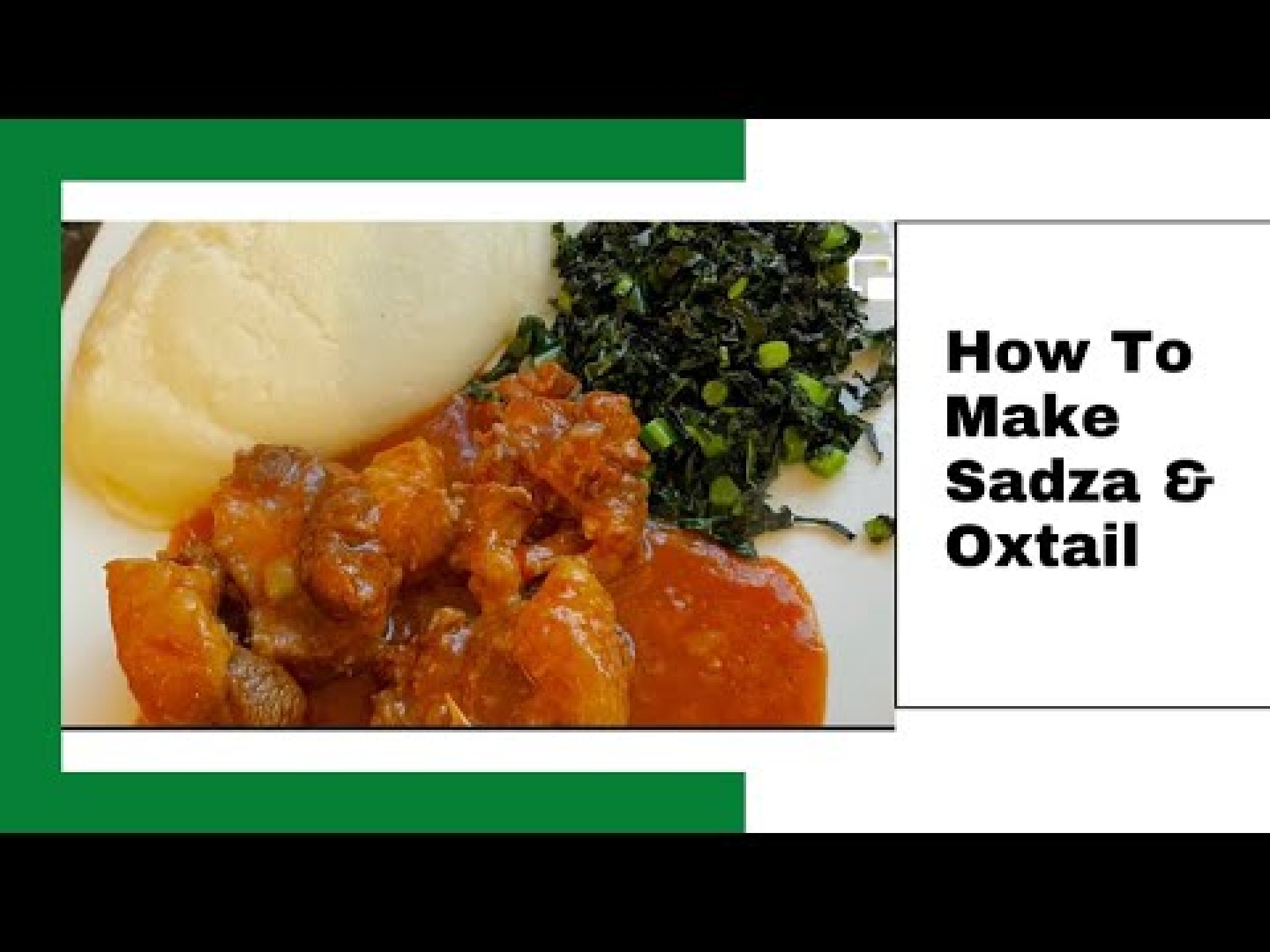 A Zimbabwean dish| Sadza and Oxtail with greens| #cooking #food #african A Zimbabwean dish| Sadza and Oxtail with greens| #cooking #food #african