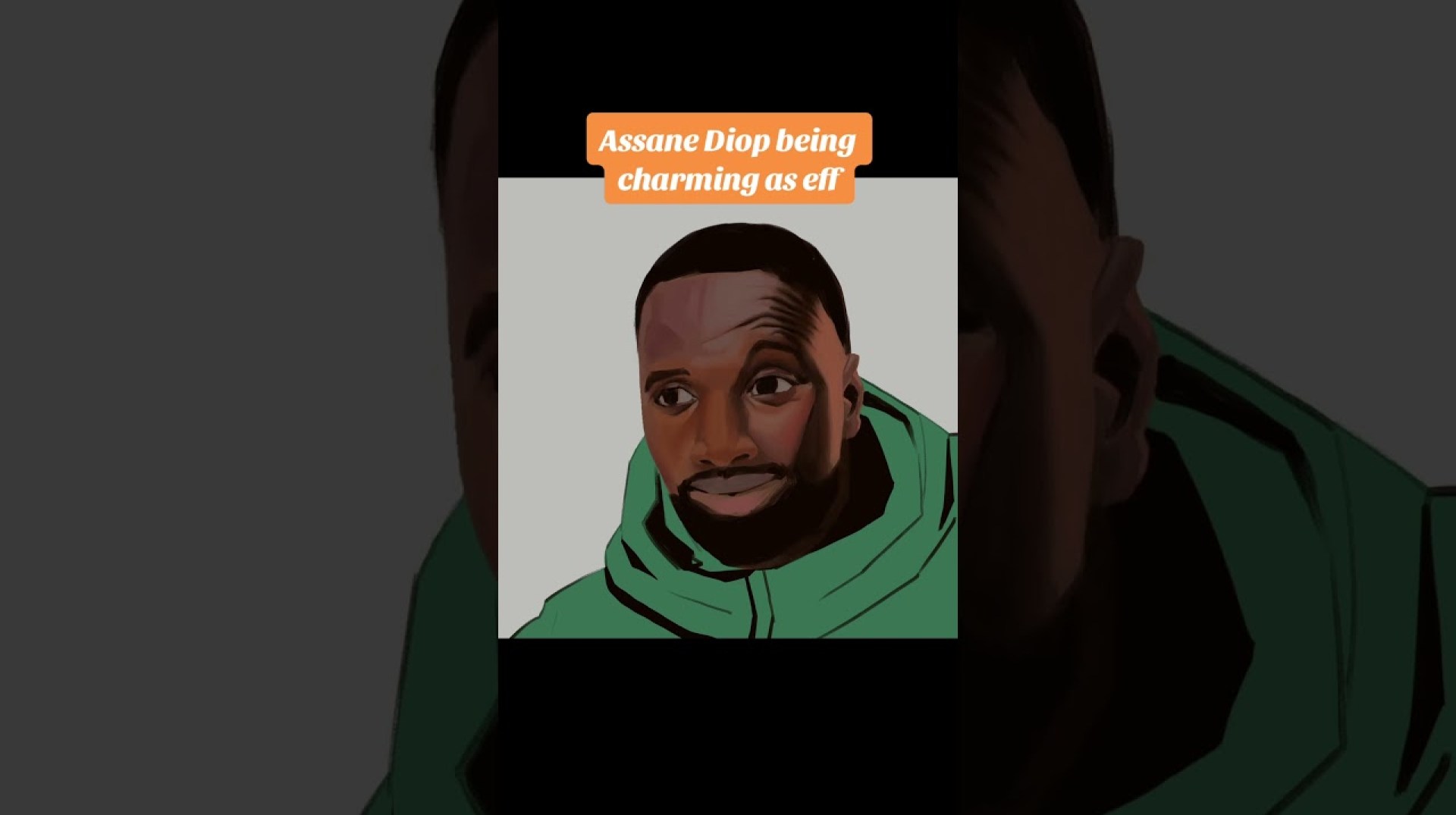 Omar Sy as Assane Diop with that killer smile #art Omar Sy as Assane Diop with that killer smile #art