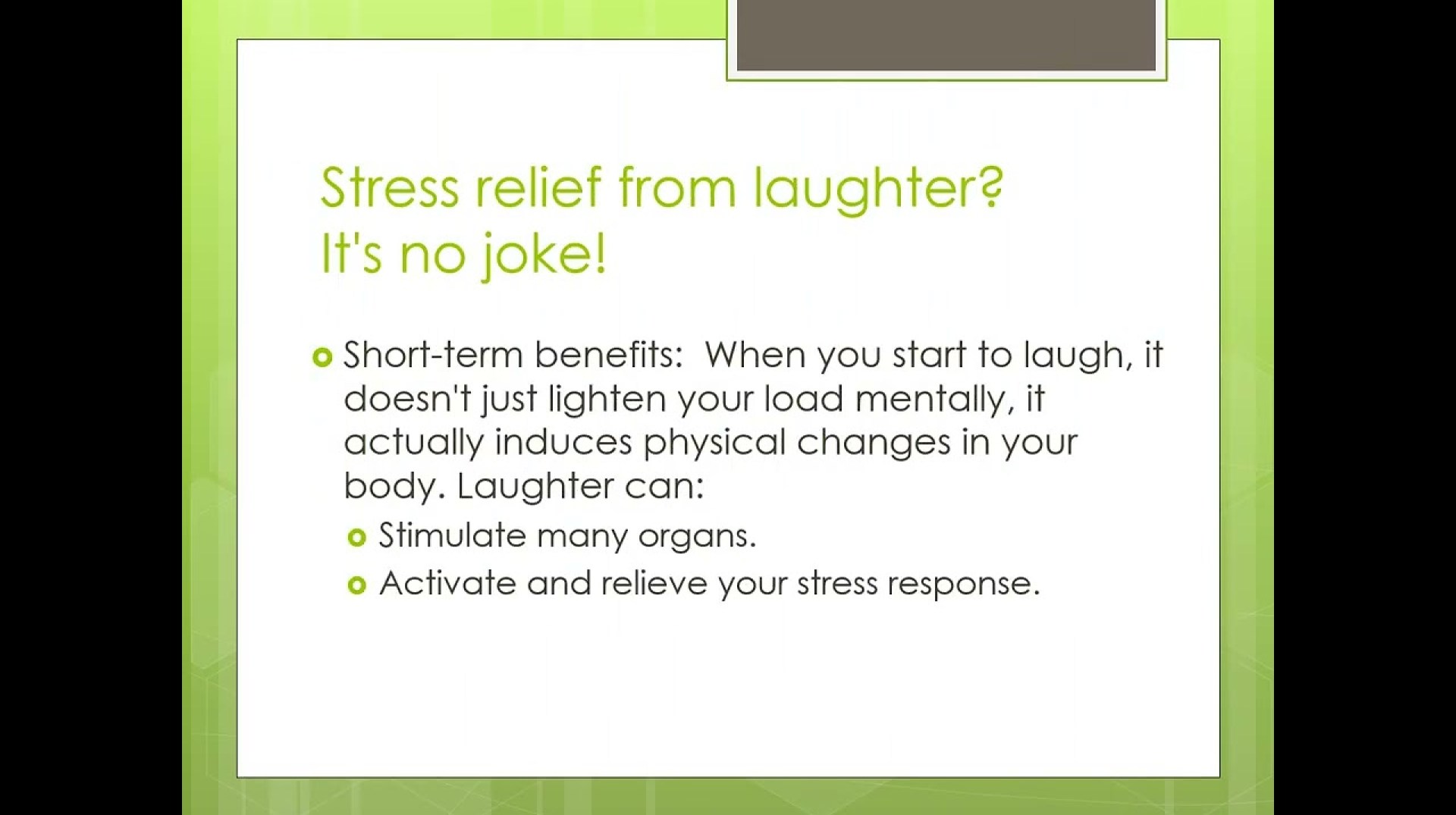 Stress Management Training Stress Management Training
