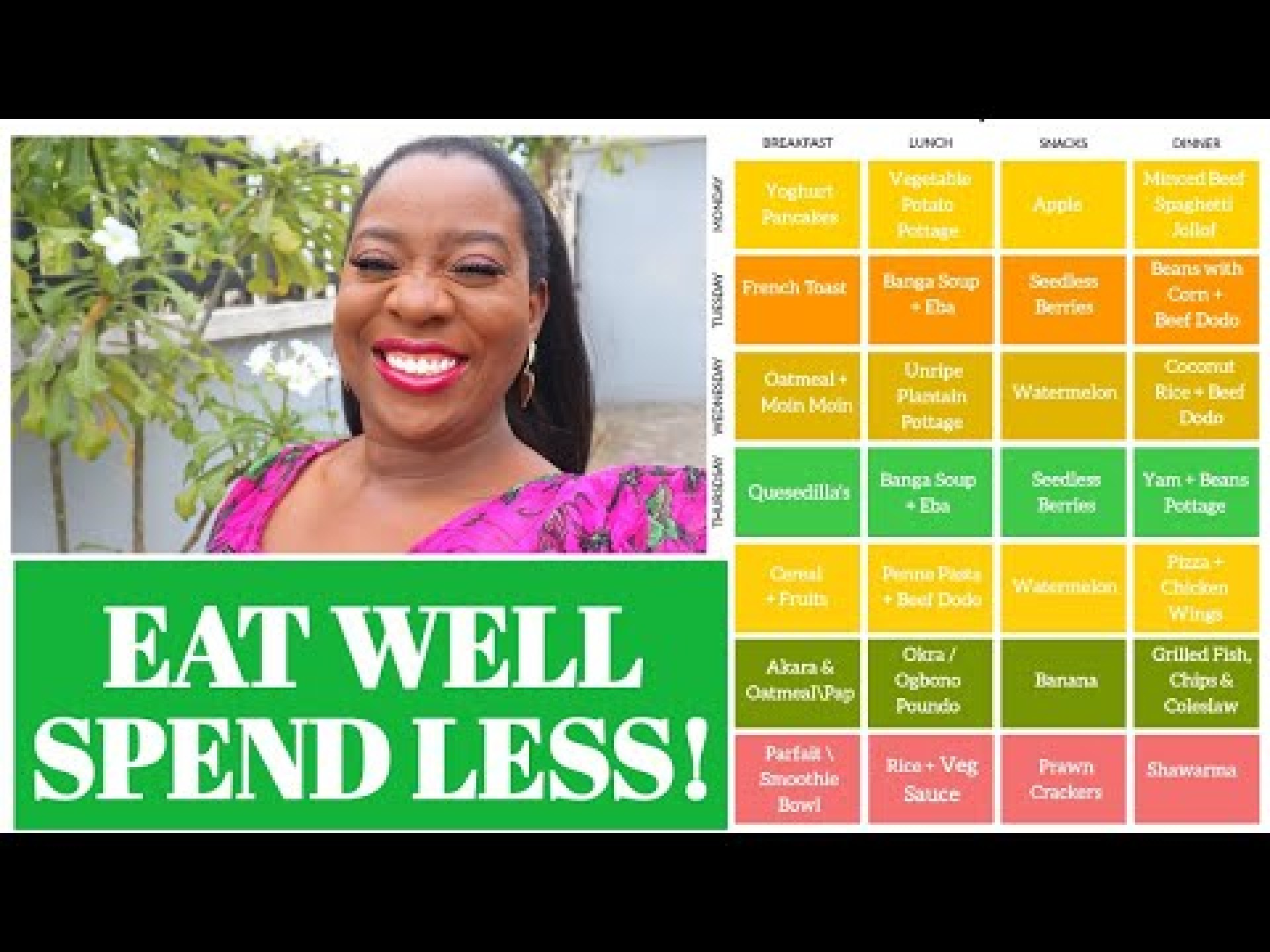 NIGERIAN FOOD TIME TABLE FOR FAMILY OF 5 + MEAL PLANNING TIPS NIGERIAN FOOD TIME TABLE FOR FAMILY OF 5 + MEAL PLANNING TIPS