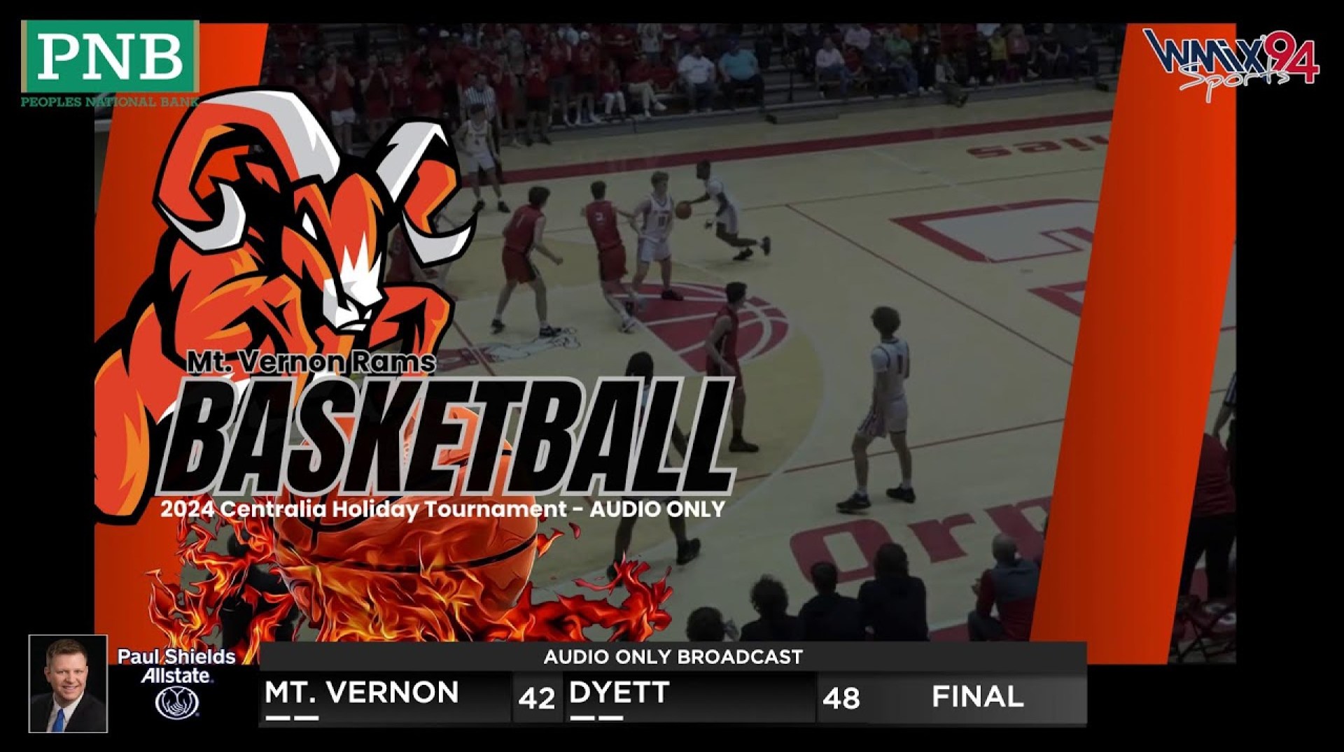 Mt. Vernon Rams Basketball vs. Dyett Eagles – 2024 Centralia Holiday Tourney Mt. Vernon Rams Basketball vs. Dyett Eagles – 2024 Centralia Holiday Tourney