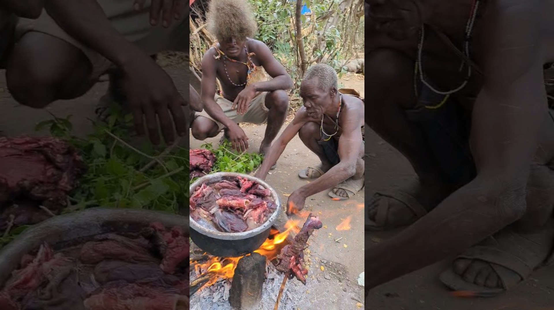 It's Cooking time hadzabe Hunt's tribe prepare their food #bushmen #traditional #culture It's Cooking time hadzabe Hunt's tribe prepare their food #bushmen #traditional #culture