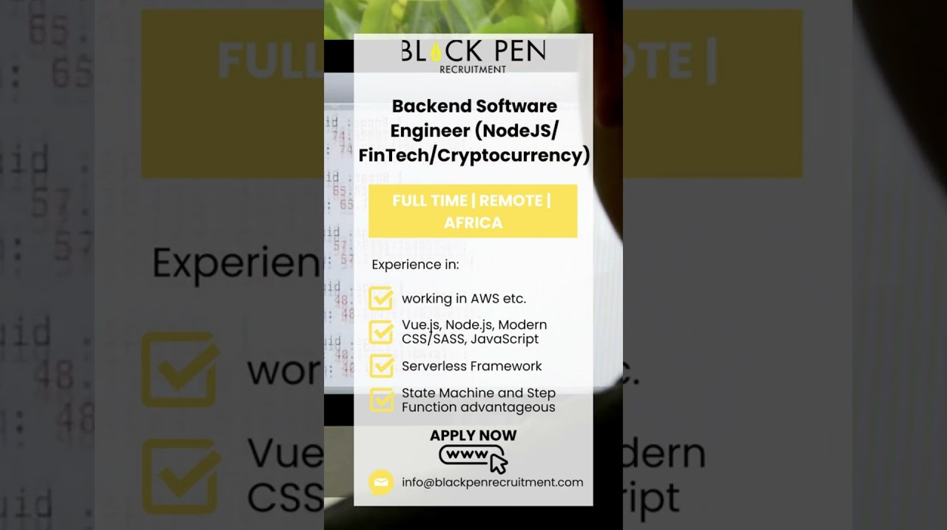 Backend Software Engineer (NodeJS/FinTech/Cryptocurrency).mp4 Backend Software Engineer (NodeJS/FinTech/Cryptocurrency).mp4