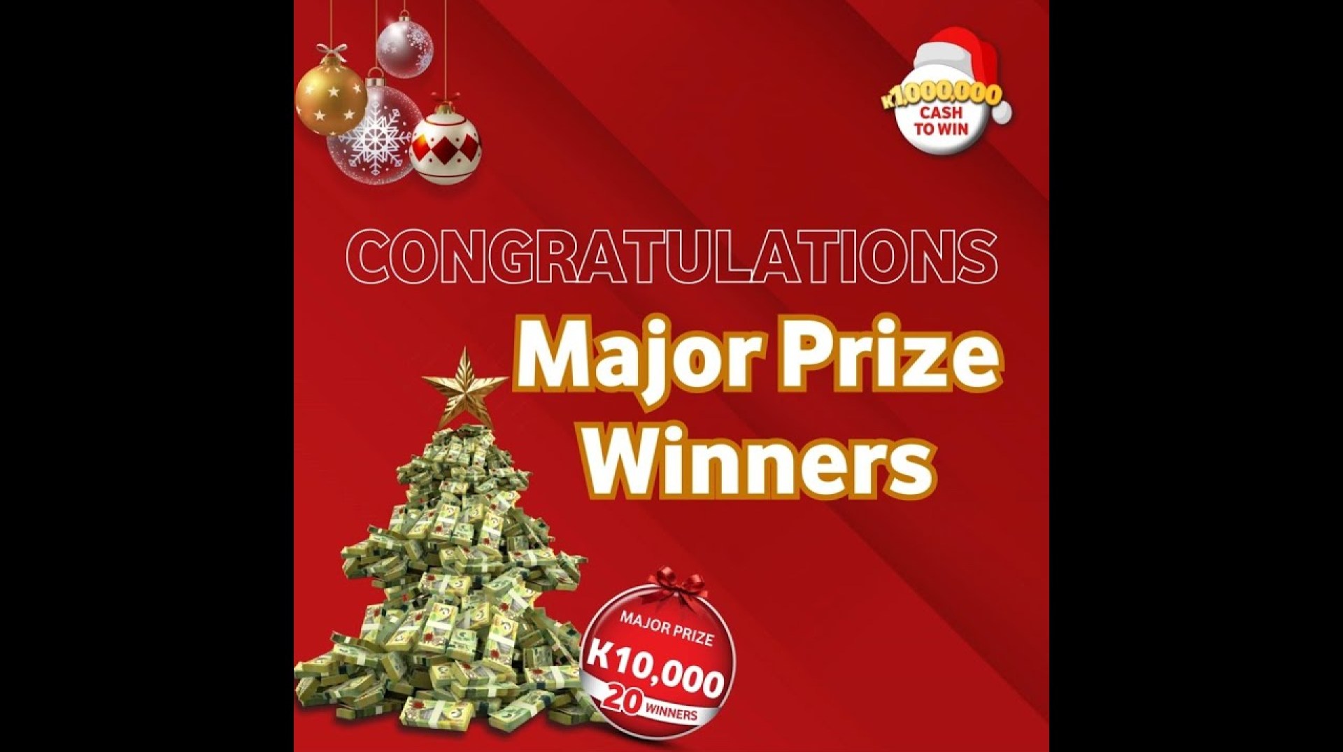 The final lucky winners who have won K10,000 cash each! The final lucky winners who have won K10,000 cash each!