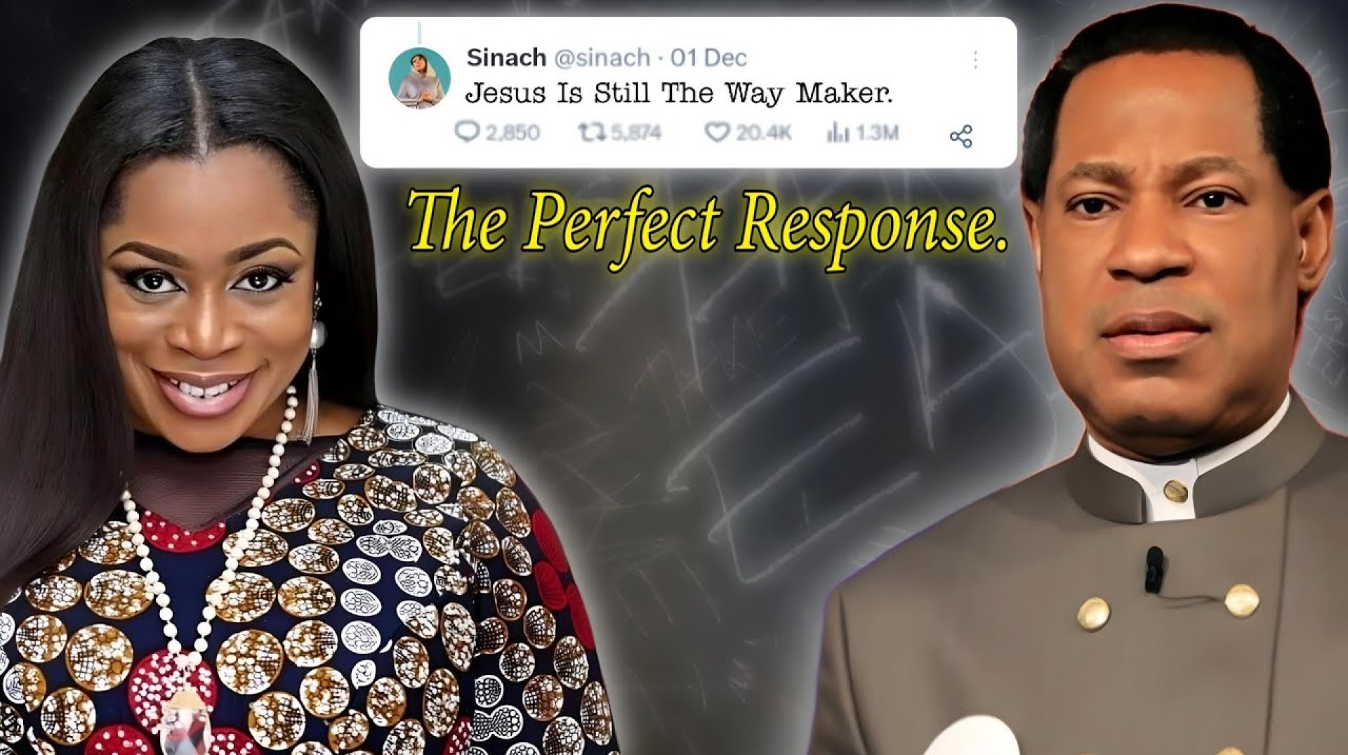Sinach Response To The WayMaker Controversy Of Pastor Chris/Uebert Angel. Sinach Response To The WayMaker Controversy Of Pastor Chris/Uebert Angel.