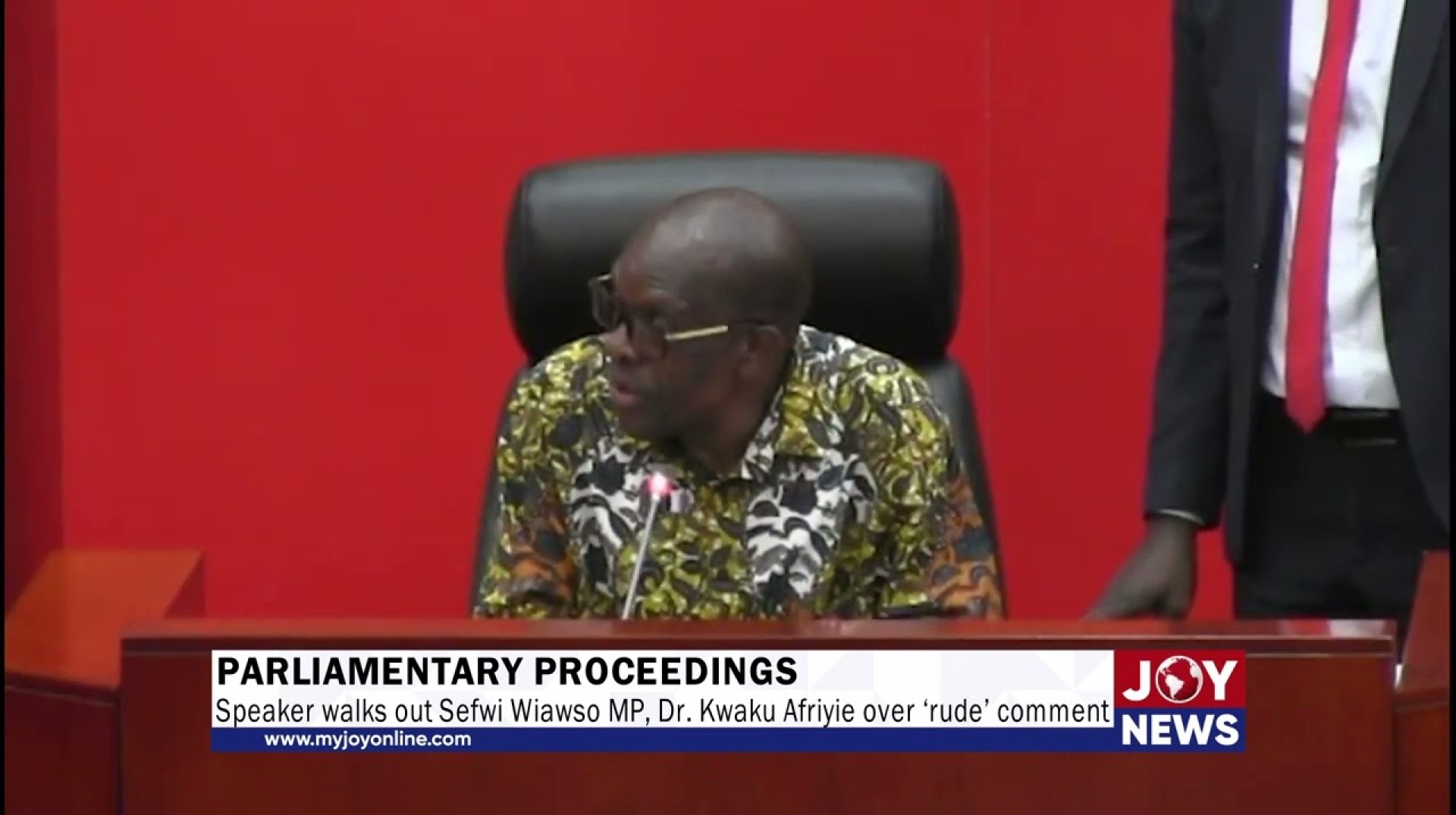 Parliamentary proceedings: Speaker walks out Sefwi Wiawso MP, Dr. Kwaku Afriyie over ‘rude’ comment Parliamentary proceedings: Speaker walks out Sefwi Wiawso MP, Dr. Kwaku Afriyie over ‘rude’ comment