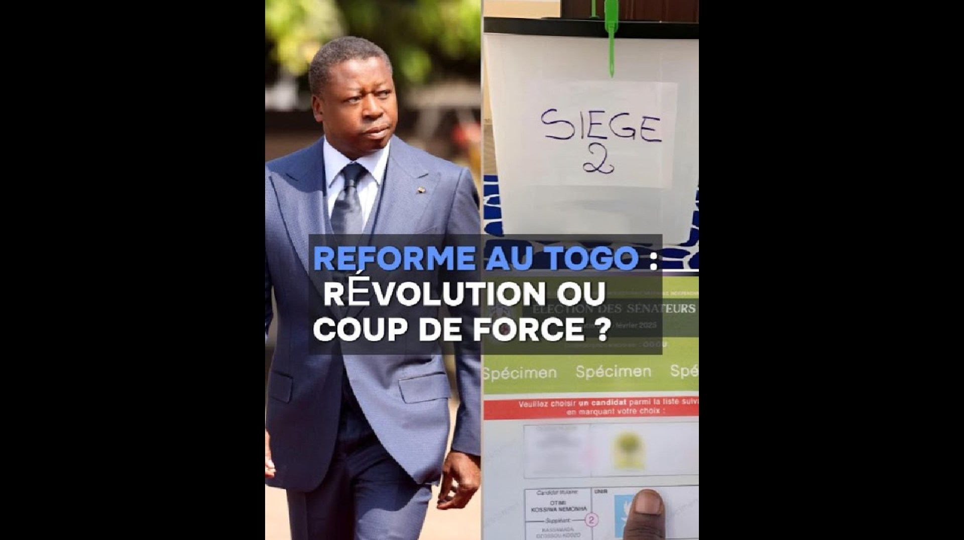RÉFORME AU TOGO : RÉVOLUTION OU COUP DE FORCE ? RÉFORME AU TOGO : RÉVOLUTION OU COUP DE FORCE ?