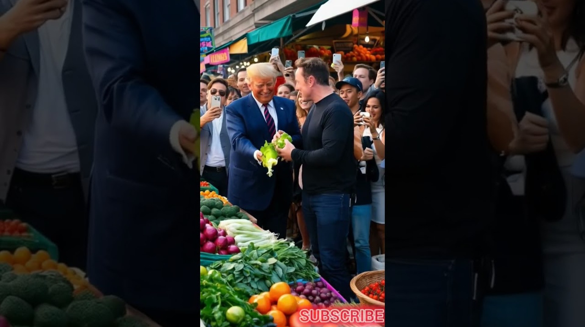 Leaders Trump and Elon Musk are buying vegetables #ai #technology #putin #trump #shorts Leaders Trump and Elon Musk are buying vegetables #ai #technology #putin #trump #shorts