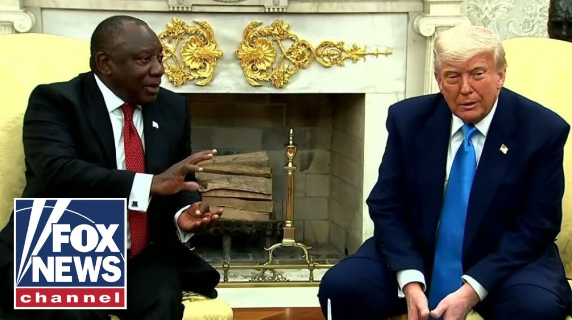 Trump plays video for South African president showing genocide claims Trump plays video for South African president showing genocide claims