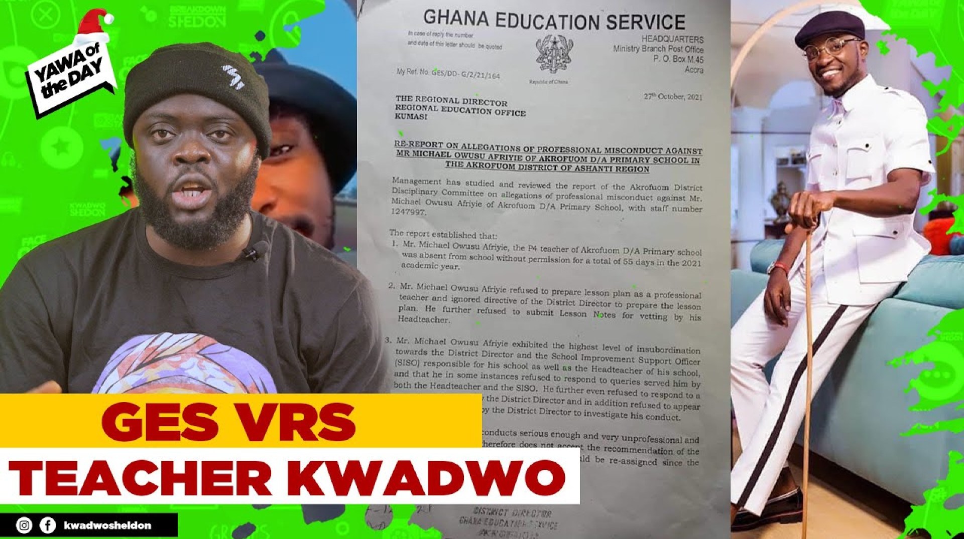 Teacher Kwadwo S@cked By Ghana Education Service! Teacher Kwadwo S@cked By Ghana Education Service!