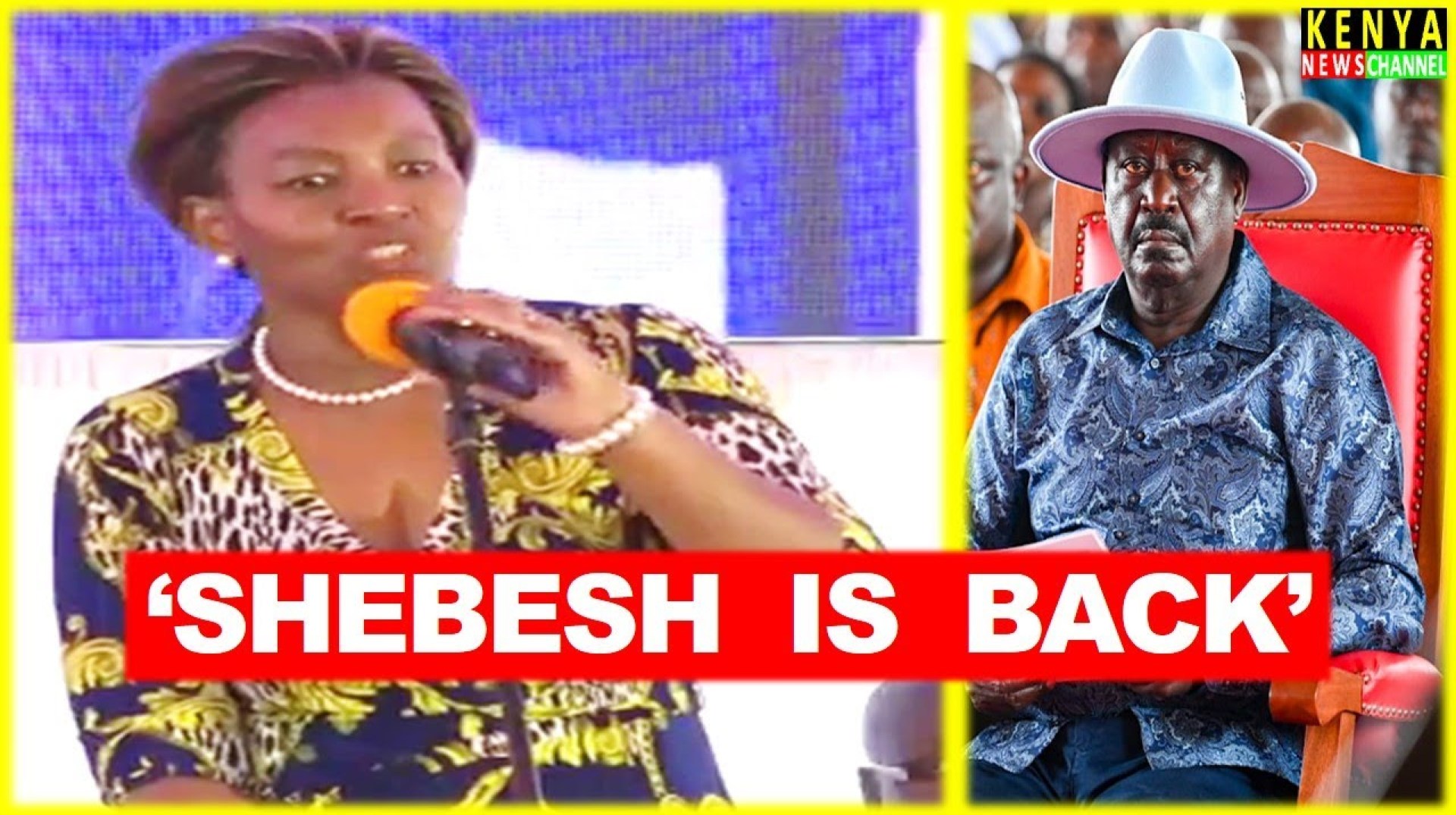 Rachel Shebesh resurfaces to address Raila at a Funeral in Kiambu Rachel Shebesh resurfaces to address Raila at a Funeral in Kiambu