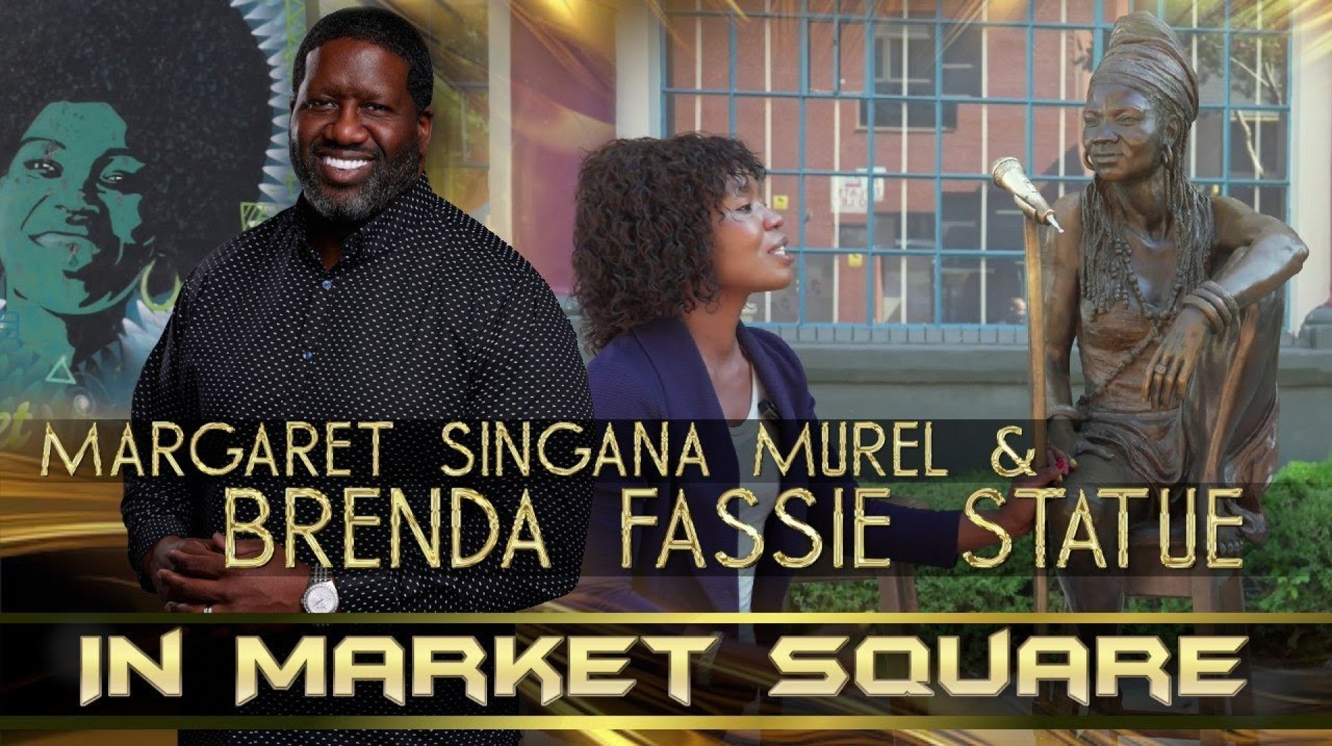 The Margaret Singana Mural & Singer, Apartheid Activist Brenda Fassie Statue In Market Square The Margaret Singana Mural & Singer, Apartheid Activist Brenda Fassie Statue In Market Square