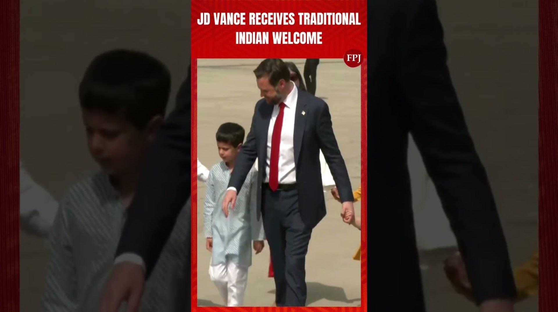 JD Vance Receives Traditional Indian Welcome Upon Arrival JD Vance Receives Traditional Indian Welcome Upon Arrival