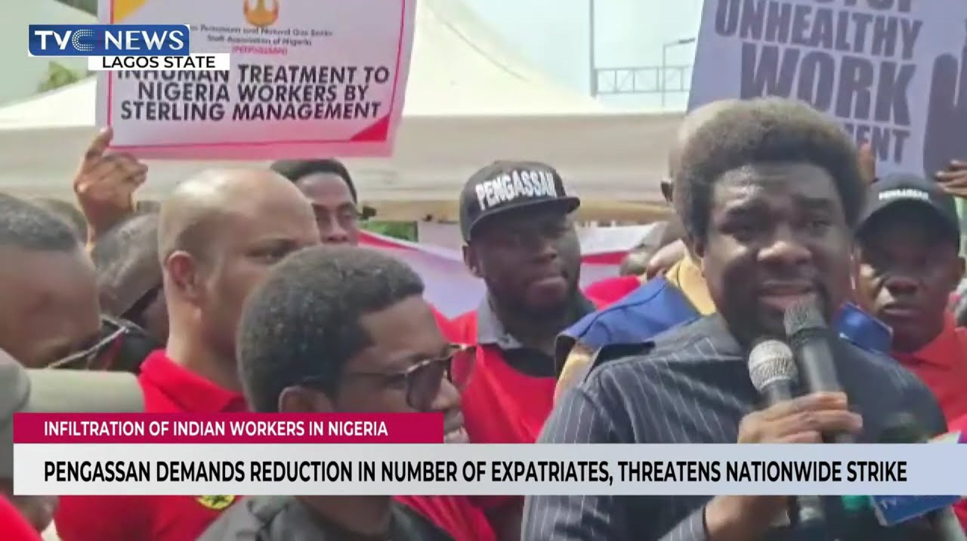 PENGASSAN Pickets Sterling Oil Over Treatment Of Nigerian Workers PENGASSAN Pickets Sterling Oil Over Treatment Of Nigerian Workers