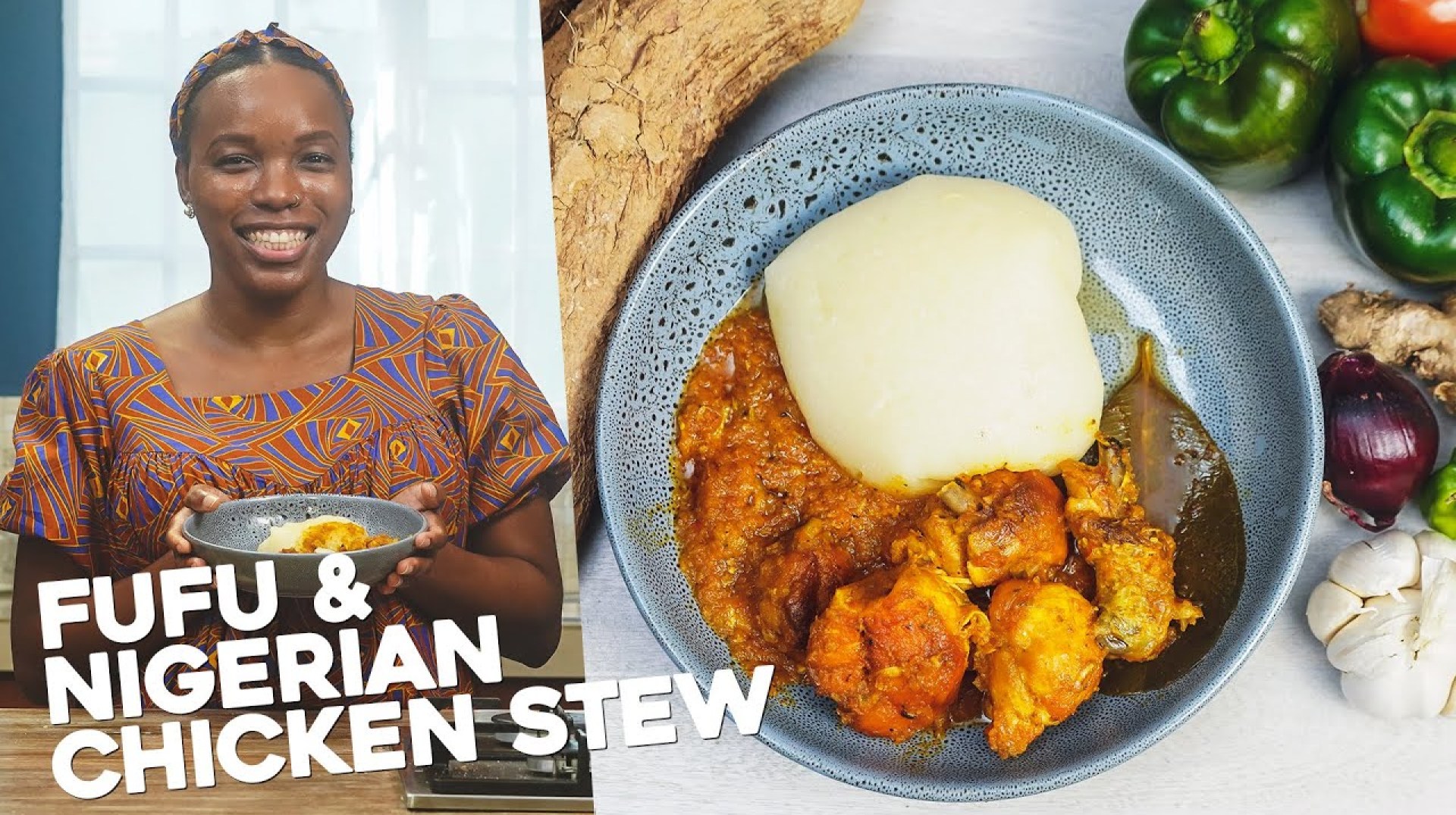 Cassava Fufu & Nigerian Chicken Stew – Delicious African Cuisine. Cassava Fufu & Nigerian Chicken Stew – Delicious African Cuisine.