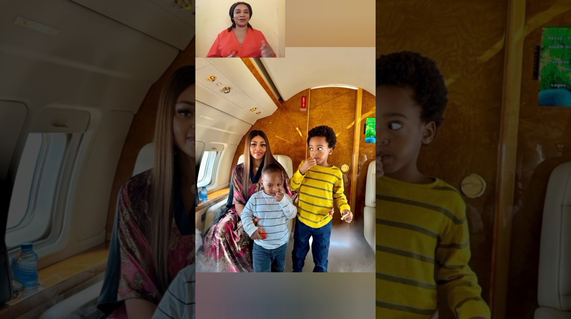 Regina Daniels on her husband private Jet taking a short trip with her kids so adorable Regina Daniels on her husband private Jet taking a short trip with her kids so adorable