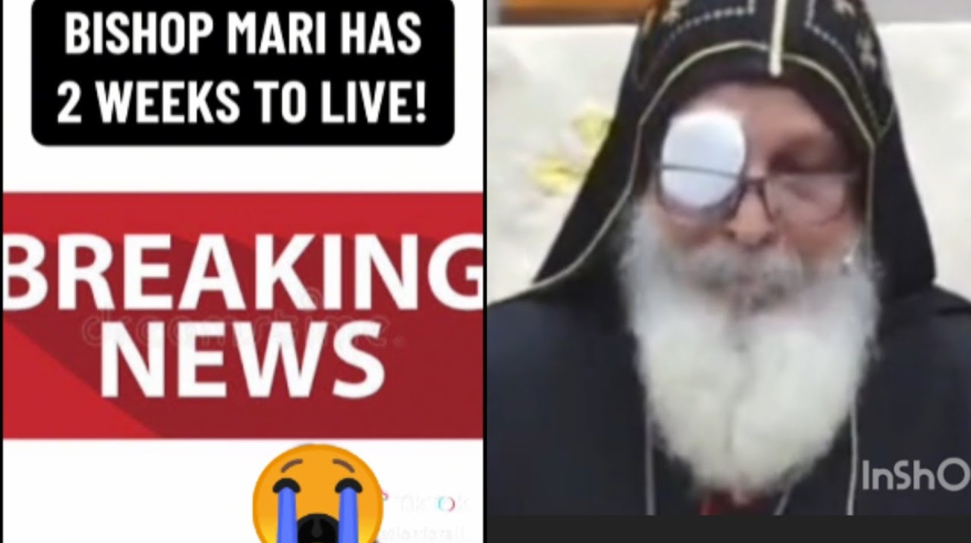 BREAKING NEWS : BISHOP MARI HAS 2 WEEKS TO LIVE BREAKING NEWS : BISHOP MARI HAS 2 WEEKS TO LIVE