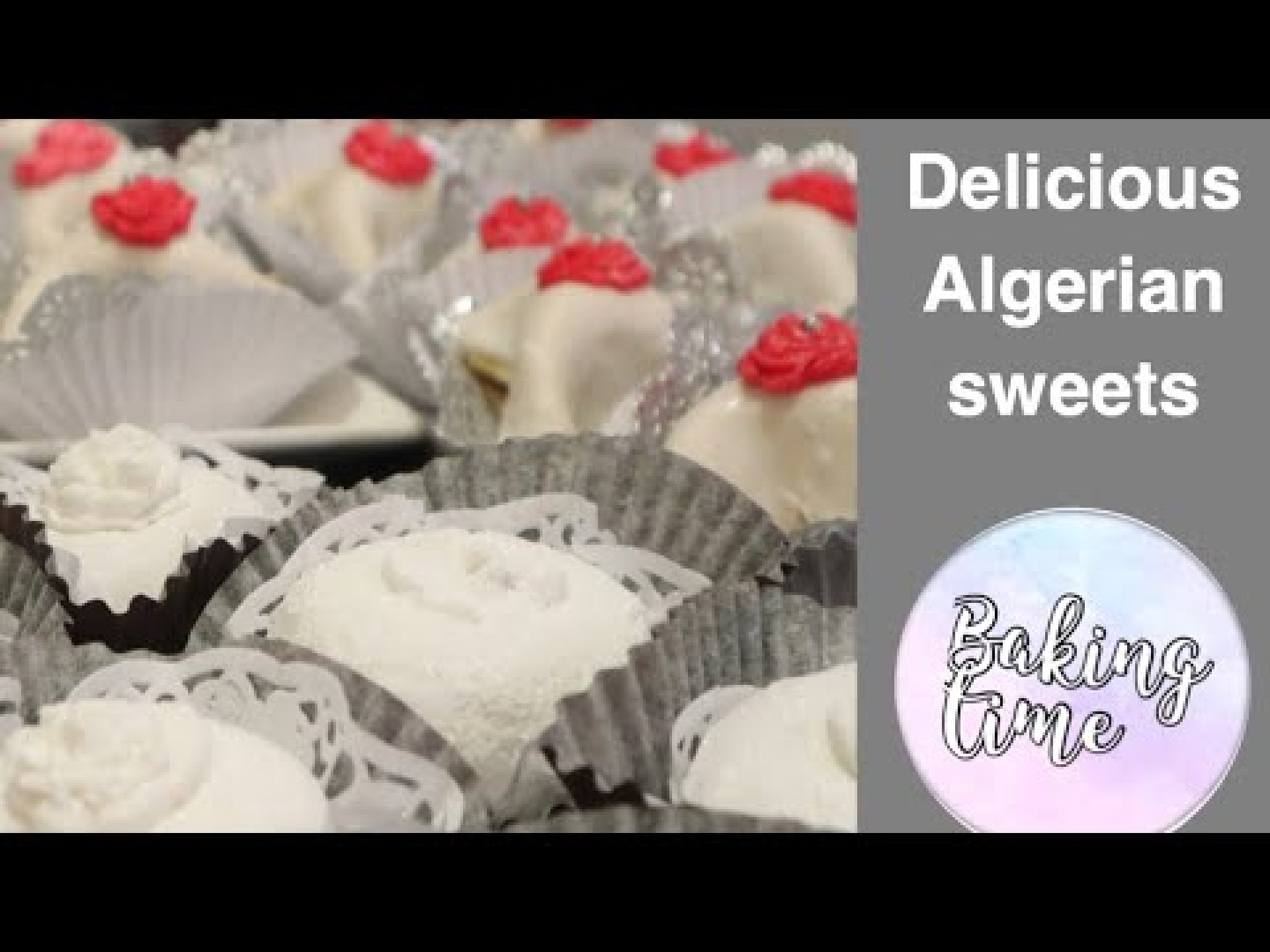 Algerian Kikaat ring biscuits with sugar and Arayech Algerian Kikaat ring biscuits with sugar and Arayech