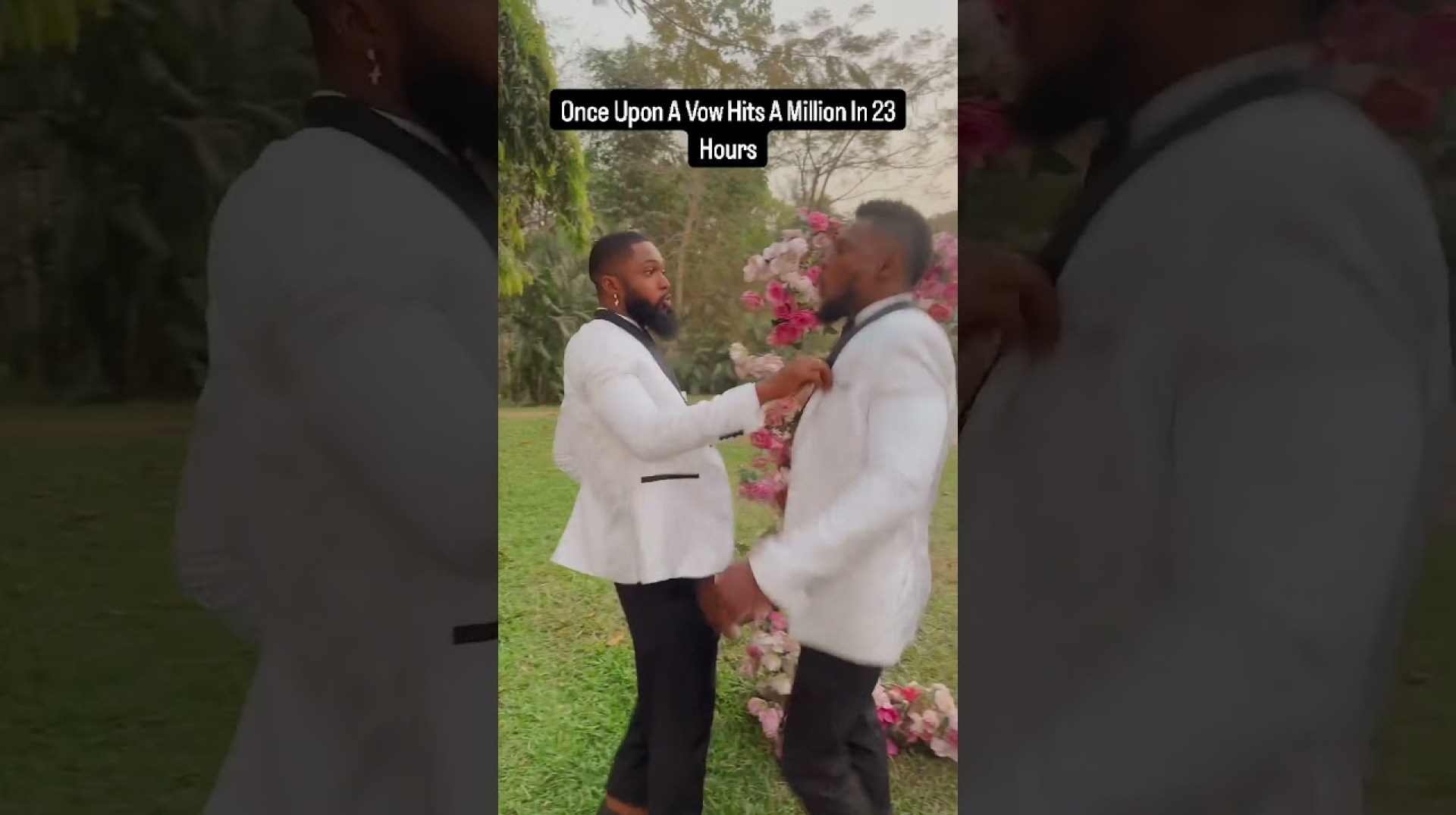 Maurice sam and his best man dancing after wedding Maurice sam and his best man dancing after wedding