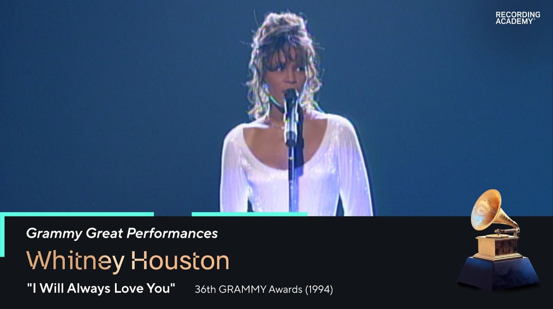 Whitney Houston Performs “I Will Always Love You” At The 1994 GRAMMYs | GRAMMY Great Performances Whitney Houston Performs “I Will Always Love You” At The 1994 GRAMMYs | GRAMMY Great Performances