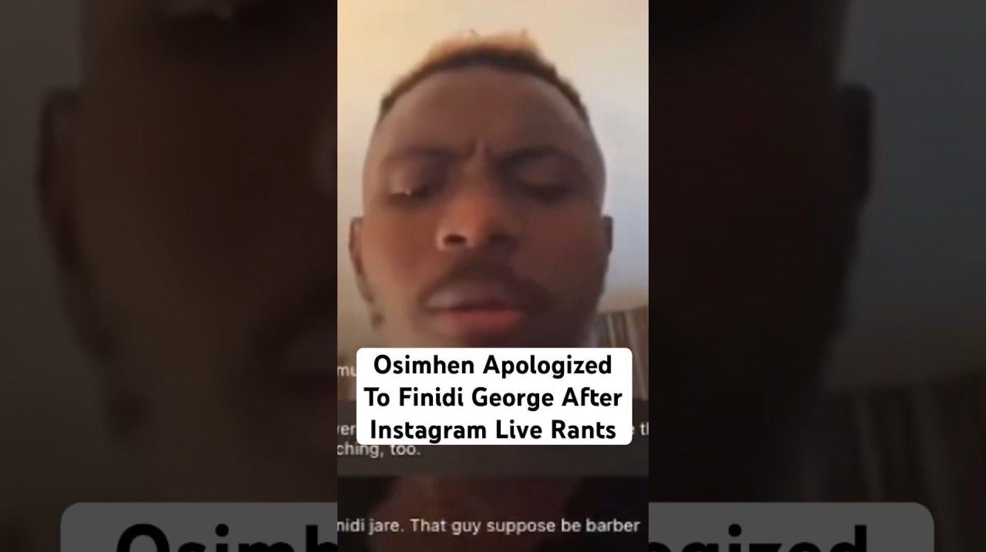 Osimhen Finally Apologized To Finidi George After Insulting Him On Instagram Live #osimhen #finidi Osimhen Finally Apologized To Finidi George After Insulting Him On Instagram Live #osimhen #finidi