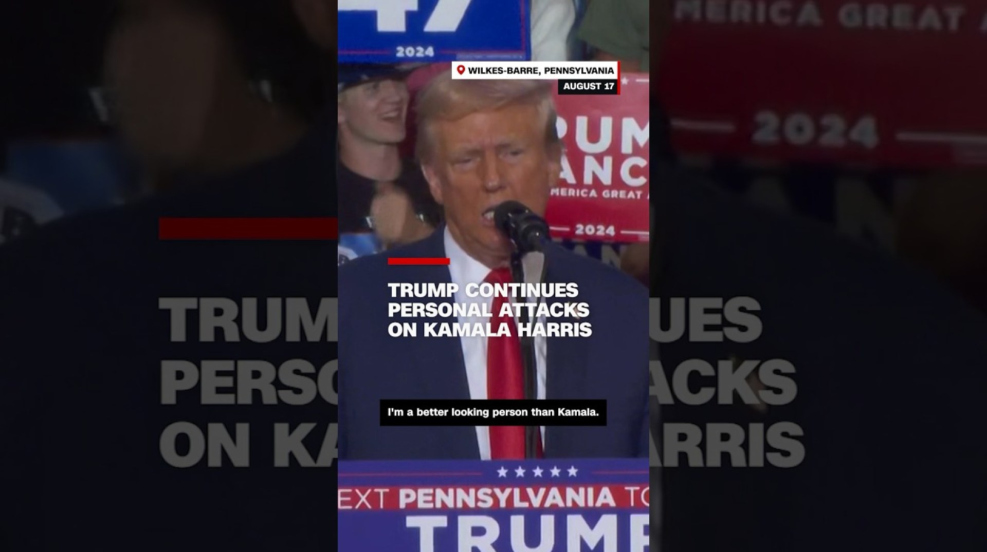 Trump continues personal attacks on Kamala Harris Trump continues personal attacks on Kamala Harris