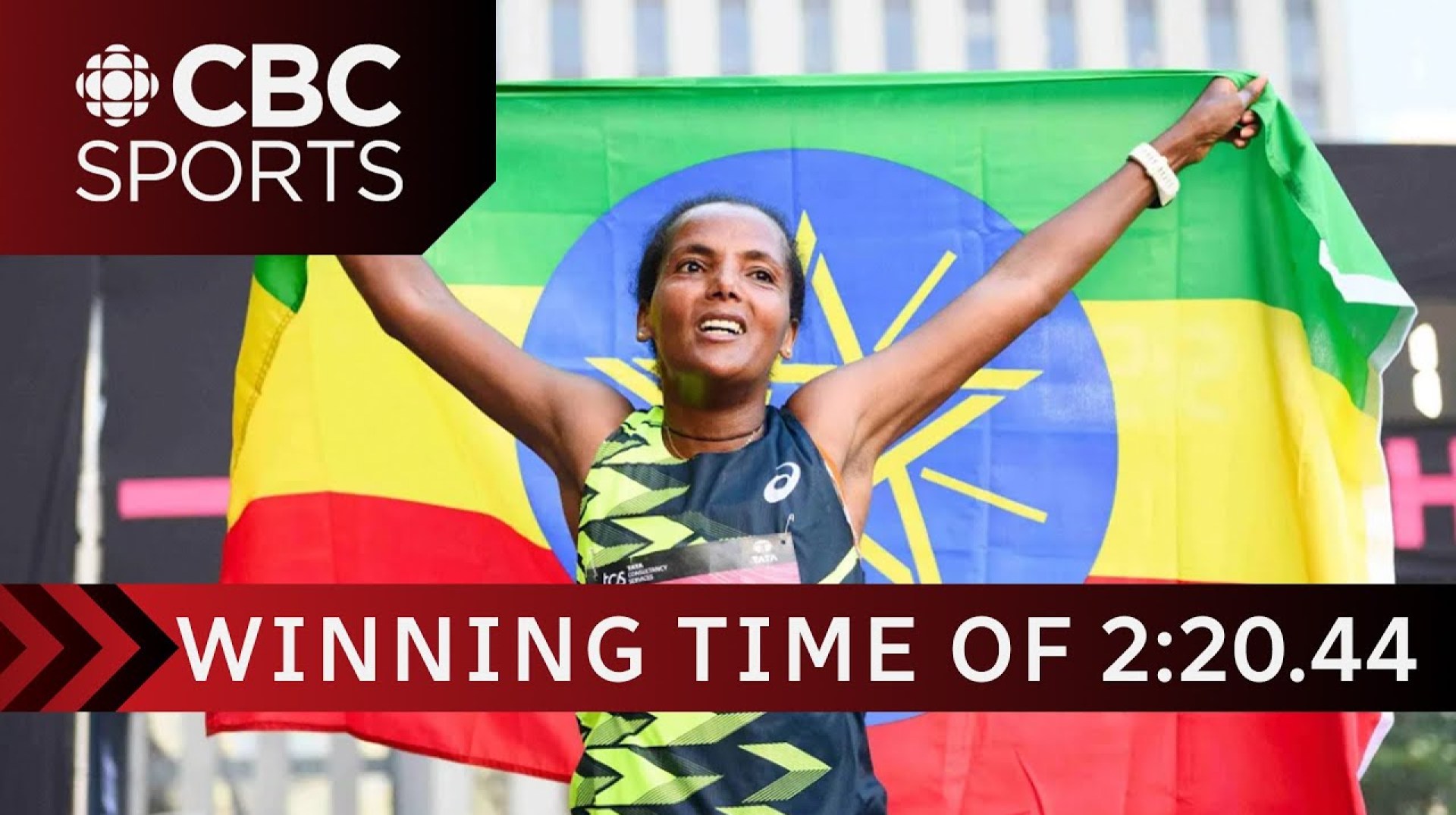 Ethiopia's Waganesha Mekasha claims Canadian Waterfront Marathon title| #CBCSports Ethiopia's Waganesha Mekasha claims Canadian Waterfront Marathon title| #CBCSports