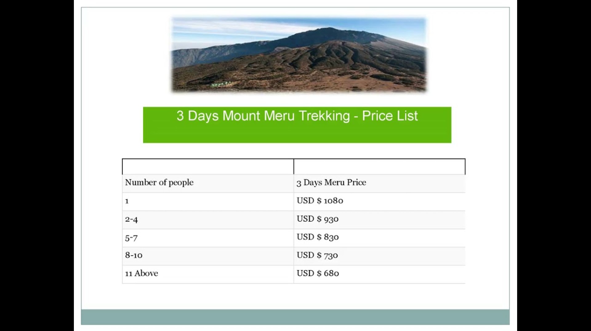 Mount Meru Trekking in Tanzania Mount Meru Trekking in Tanzania