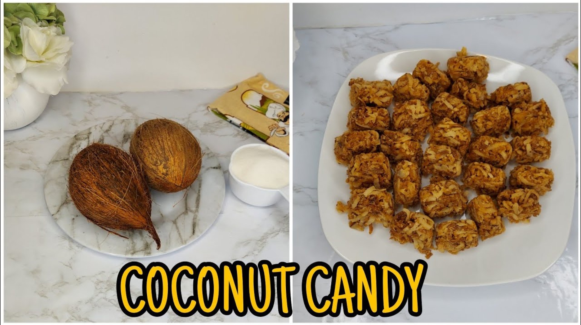 How to make coconut candy at home | Nigerian snacks |Sharewithlove tv | ASMR cooking How to make coconut candy at home | Nigerian snacks |Sharewithlove tv | ASMR cooking