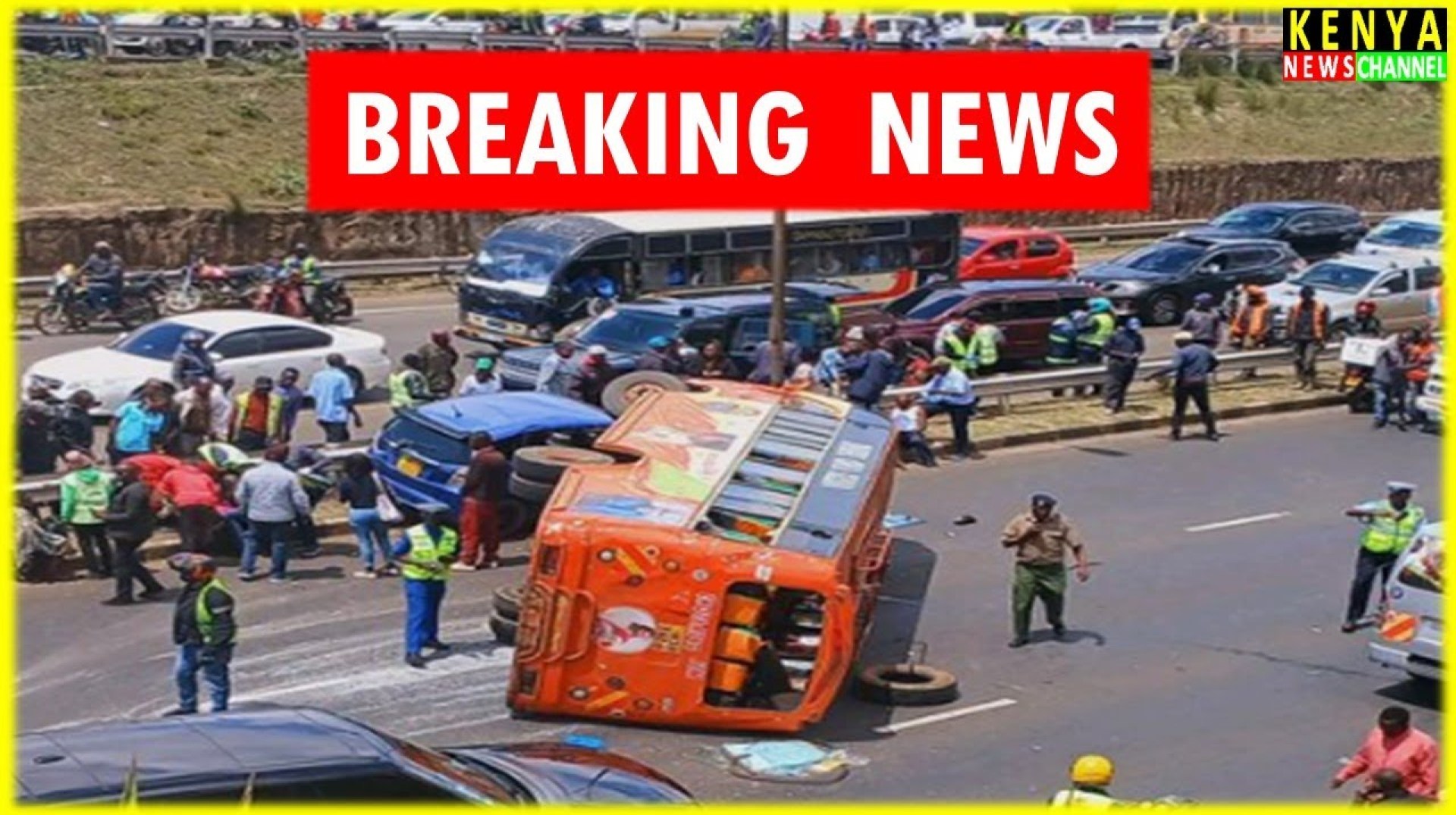 THIKA ROAD ACCIDENT TODAY – Bus & Saloon Car involved THIKA ROAD ACCIDENT TODAY – Bus & Saloon Car involved