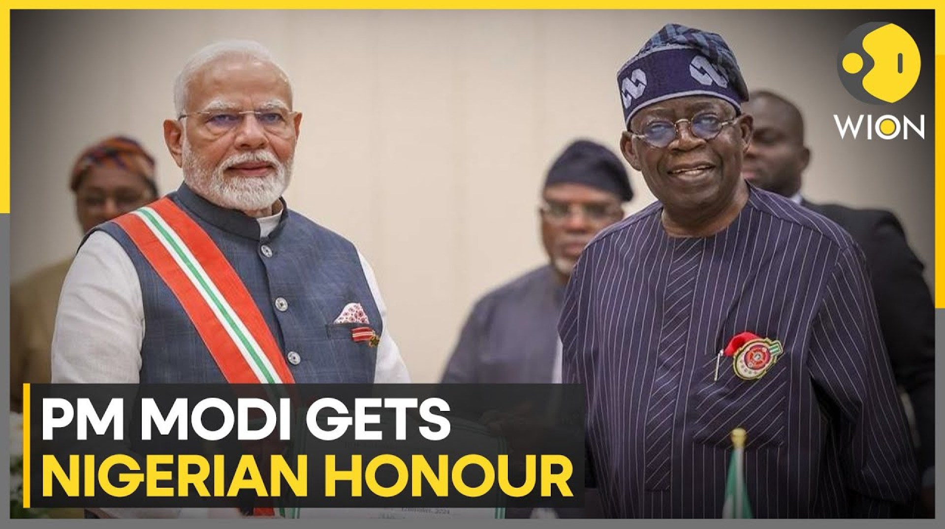 PM Modi's Historic Nigeria Visit: Indian PM Gets Nigerian Honour | Latest News | WION PM Modi's Historic Nigeria Visit: Indian PM Gets Nigerian Honour | Latest News | WION