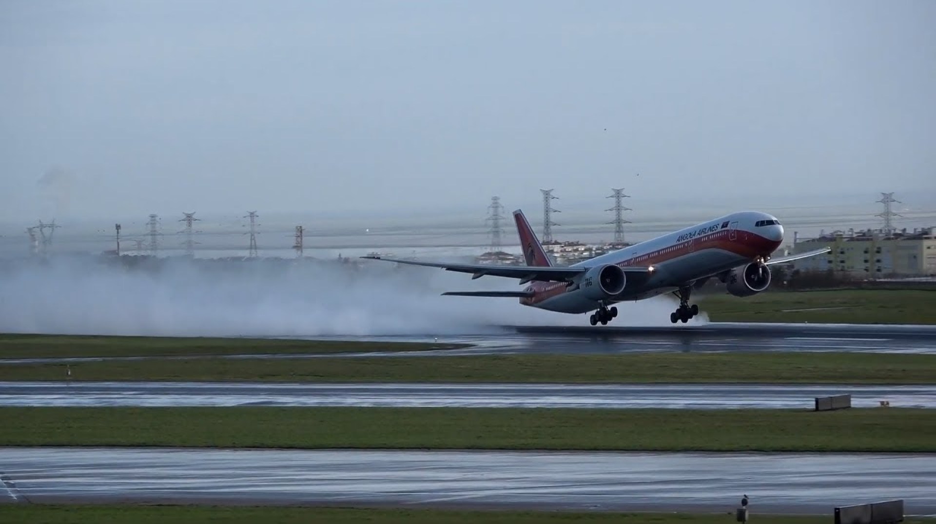 Incredible Take Off TAAG Angola Airlines Boeing 777-3M2(ER) From Lisbon Airport Incredible Take Off TAAG Angola Airlines Boeing 777-3M2(ER) From Lisbon Airport