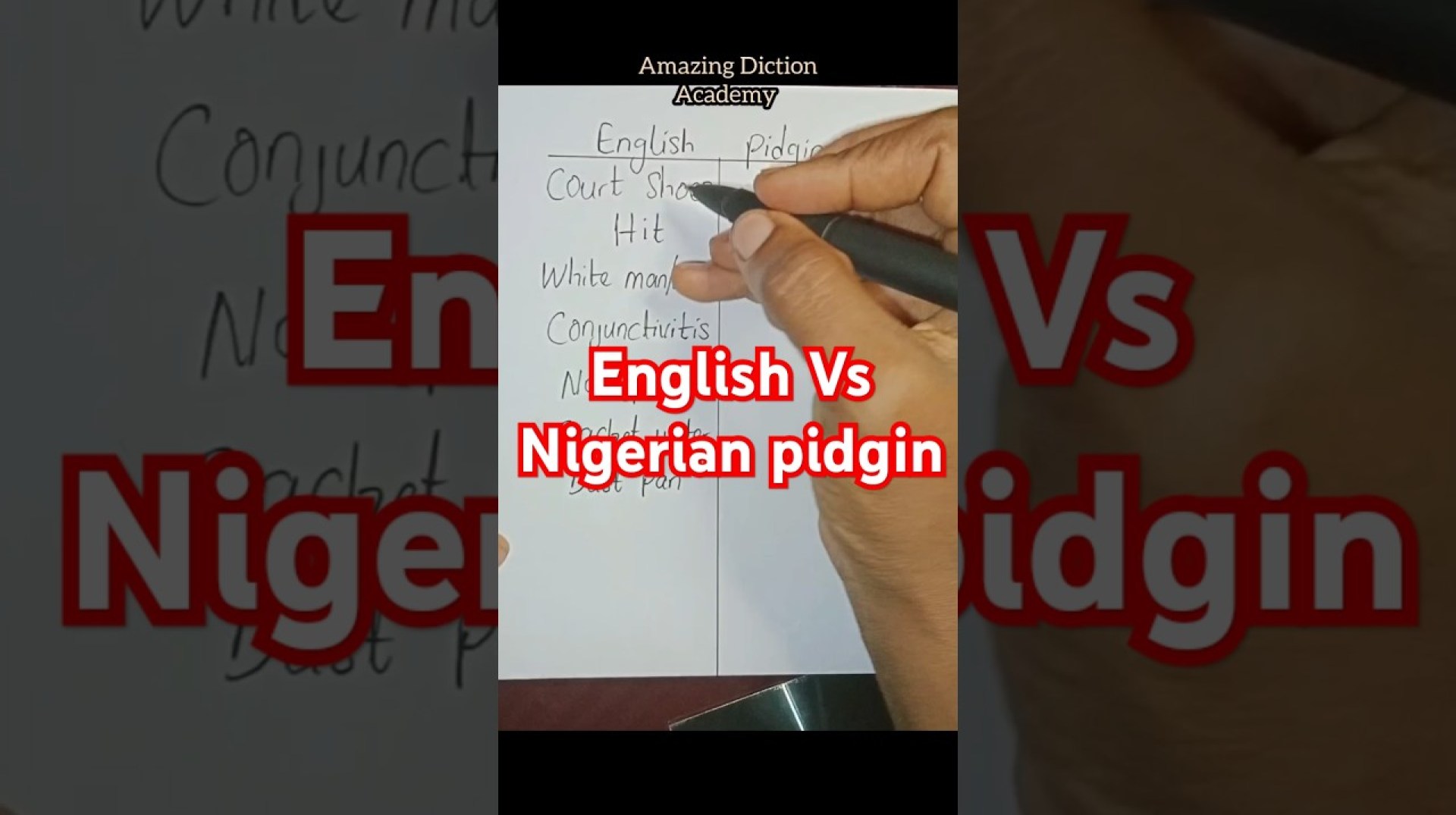 English Vs Nigerian pidgin English. #english #britishenglish #nigerianpidgin #amazingdiction English Vs Nigerian pidgin English. #english #britishenglish #nigerianpidgin #amazingdiction