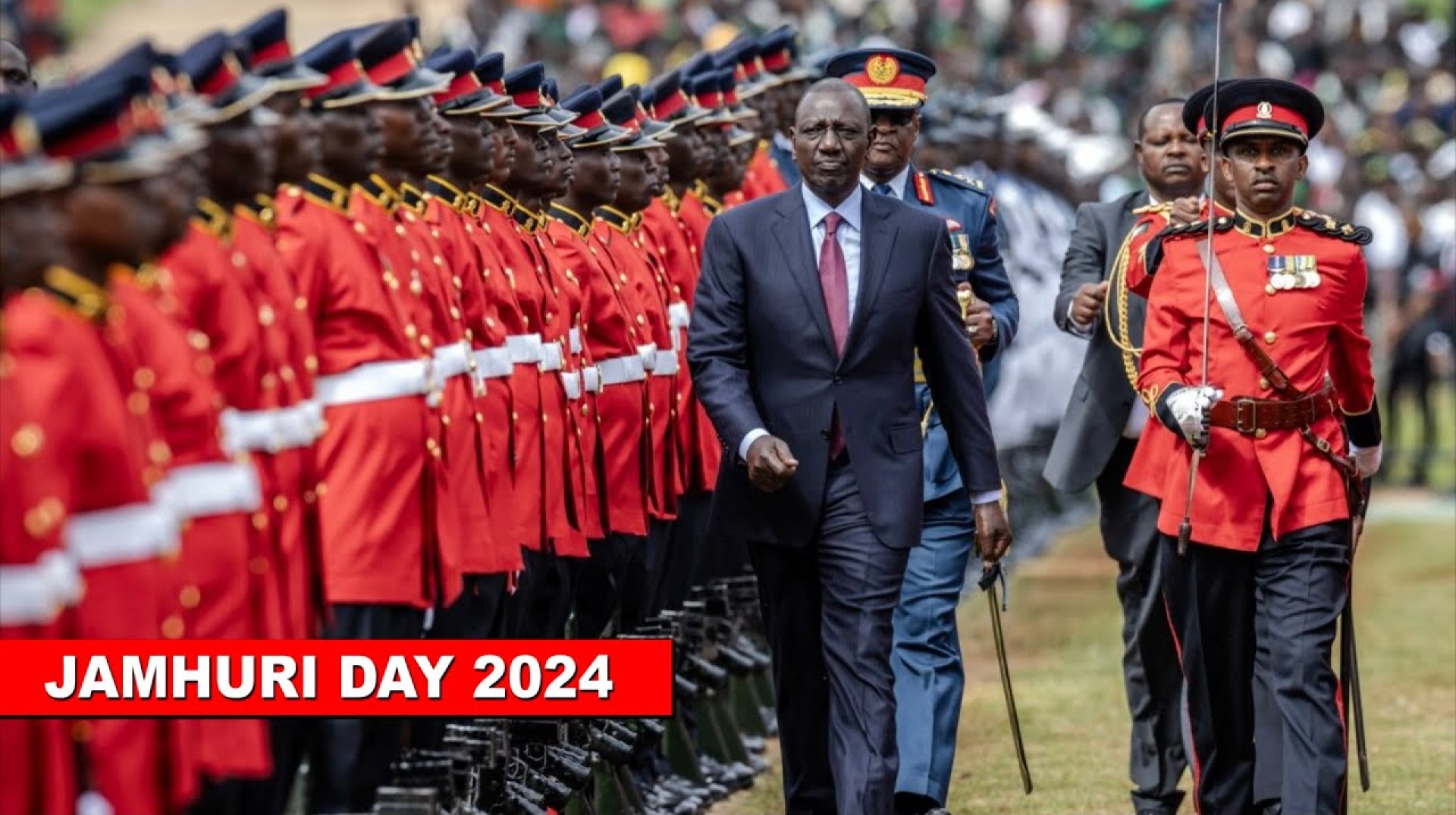 See what happened as President Ruto inspects guard of honour during Jamhuri day 2024 celebrations! See what happened as President Ruto inspects guard of honour during Jamhuri day 2024 celebrations!