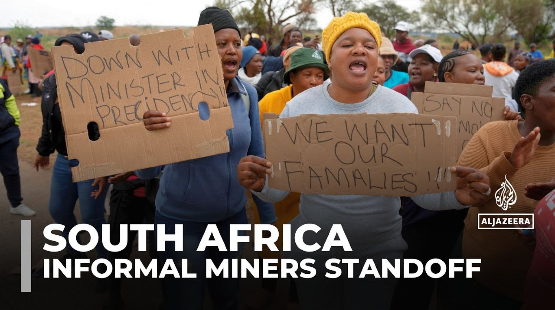 South Africa informal miners standoff: Church leaders blocked from delivering food to miners South Africa informal miners standoff: Church leaders blocked from delivering food to miners