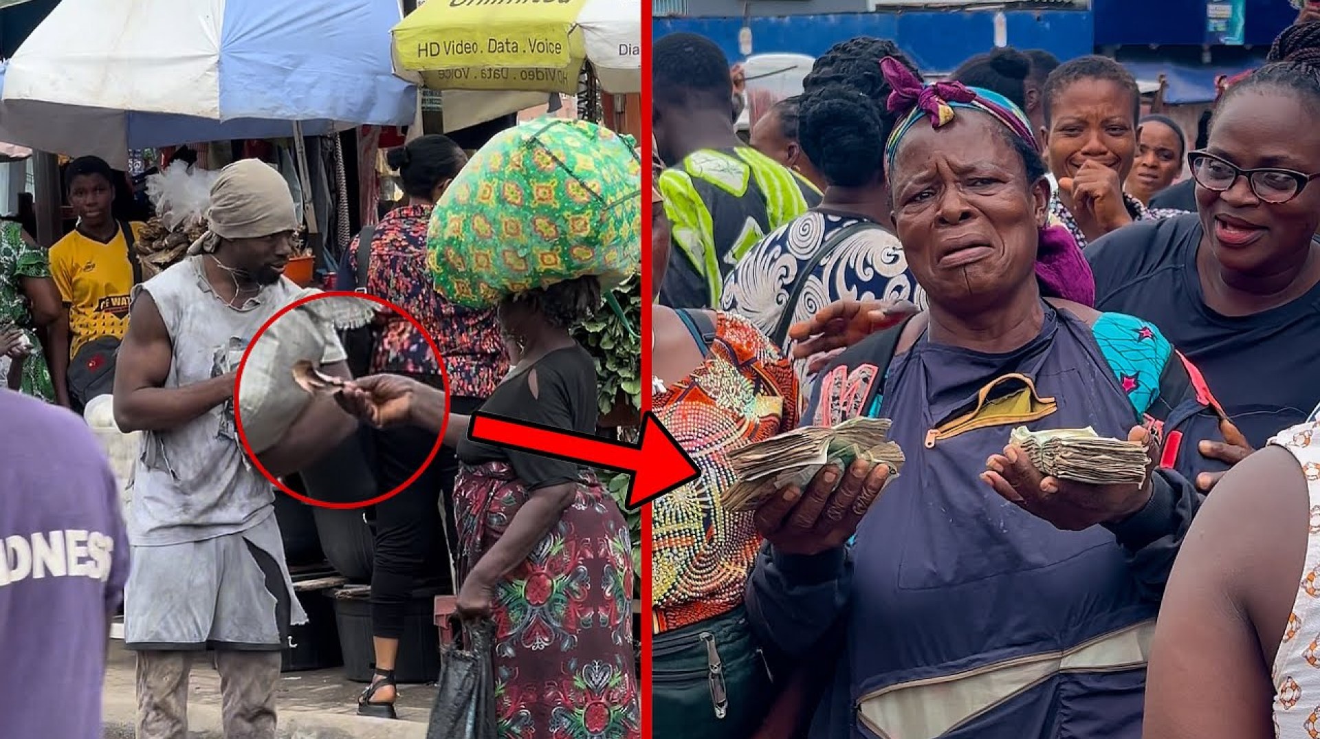 SOCIAL EXPERIMENT IN THE STREET OF LAGOS – KIND WIDOW RECIEVES 200K CAUSE OF HER COMPASSIONATE HEART SOCIAL EXPERIMENT IN THE STREET OF LAGOS – KIND WIDOW RECIEVES 200K CAUSE OF HER COMPASSIONATE HEART