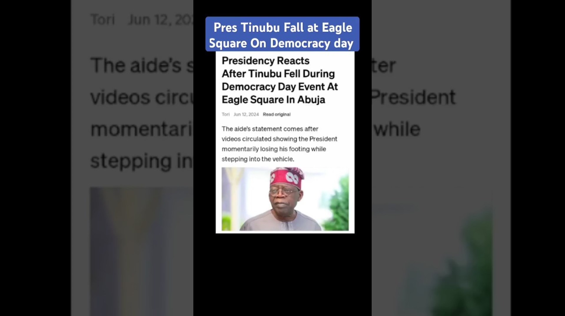 Pres Tinubu Fall @ Eagle Square On Democracy day #breakingnews #news #newsupdate #africanews #shorts Pres Tinubu Fall @ Eagle Square On Democracy day #breakingnews #news #newsupdate #africanews #shorts