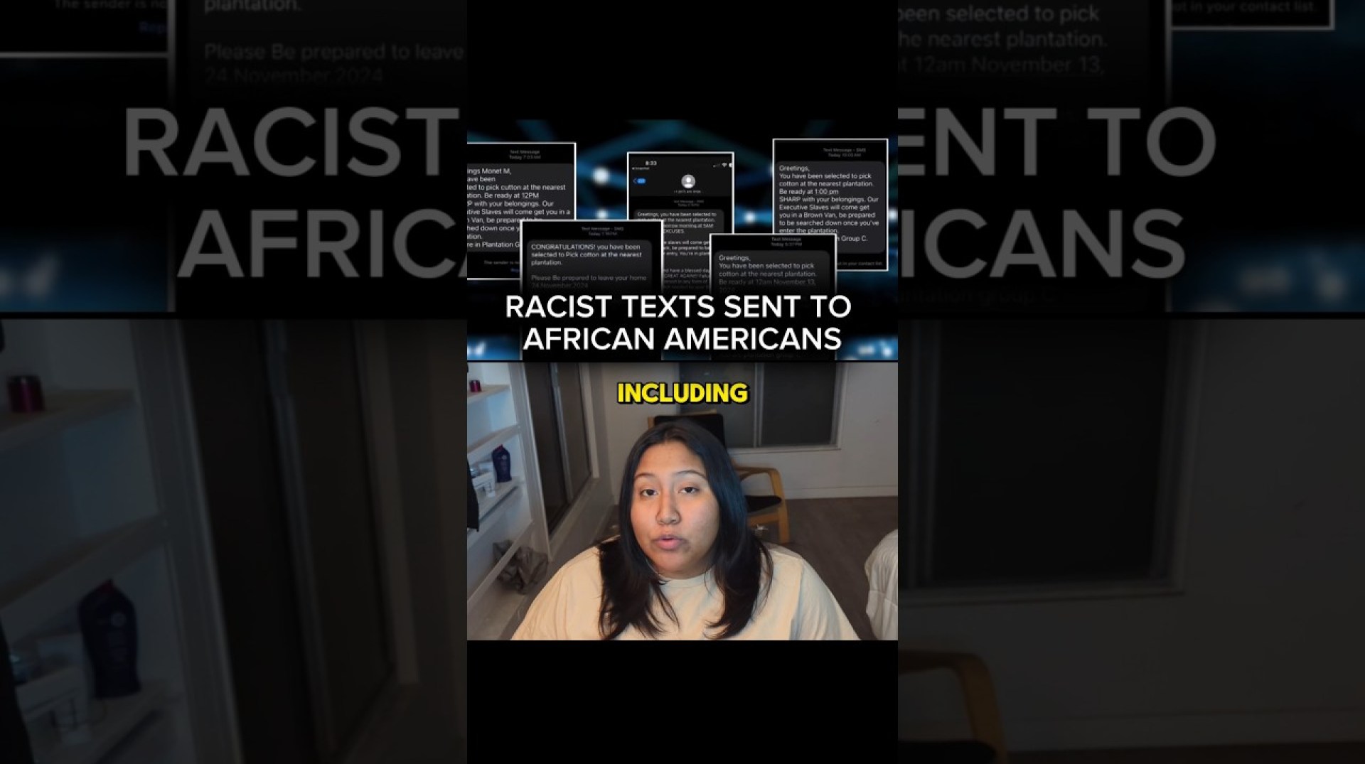 RACISTS TEXTS SENT TO AFRICAN AMERICANS #news #usa #reels RACISTS TEXTS SENT TO AFRICAN AMERICANS #news #usa #reels