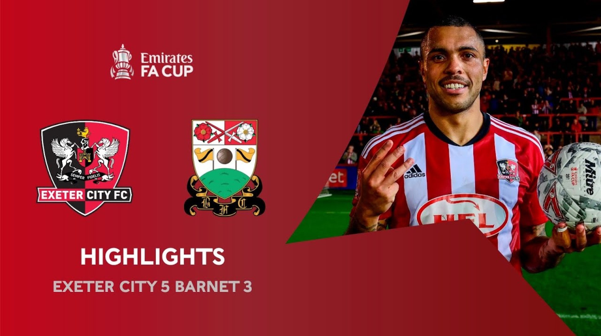 HIGHLIGHTS: Exeter City 5 Barnet 3 (2/11/24) Emirates FA Cup R1 | Exeter City Football Club HIGHLIGHTS: Exeter City 5 Barnet 3 (2/11/24) Emirates FA Cup R1 | Exeter City Football Club