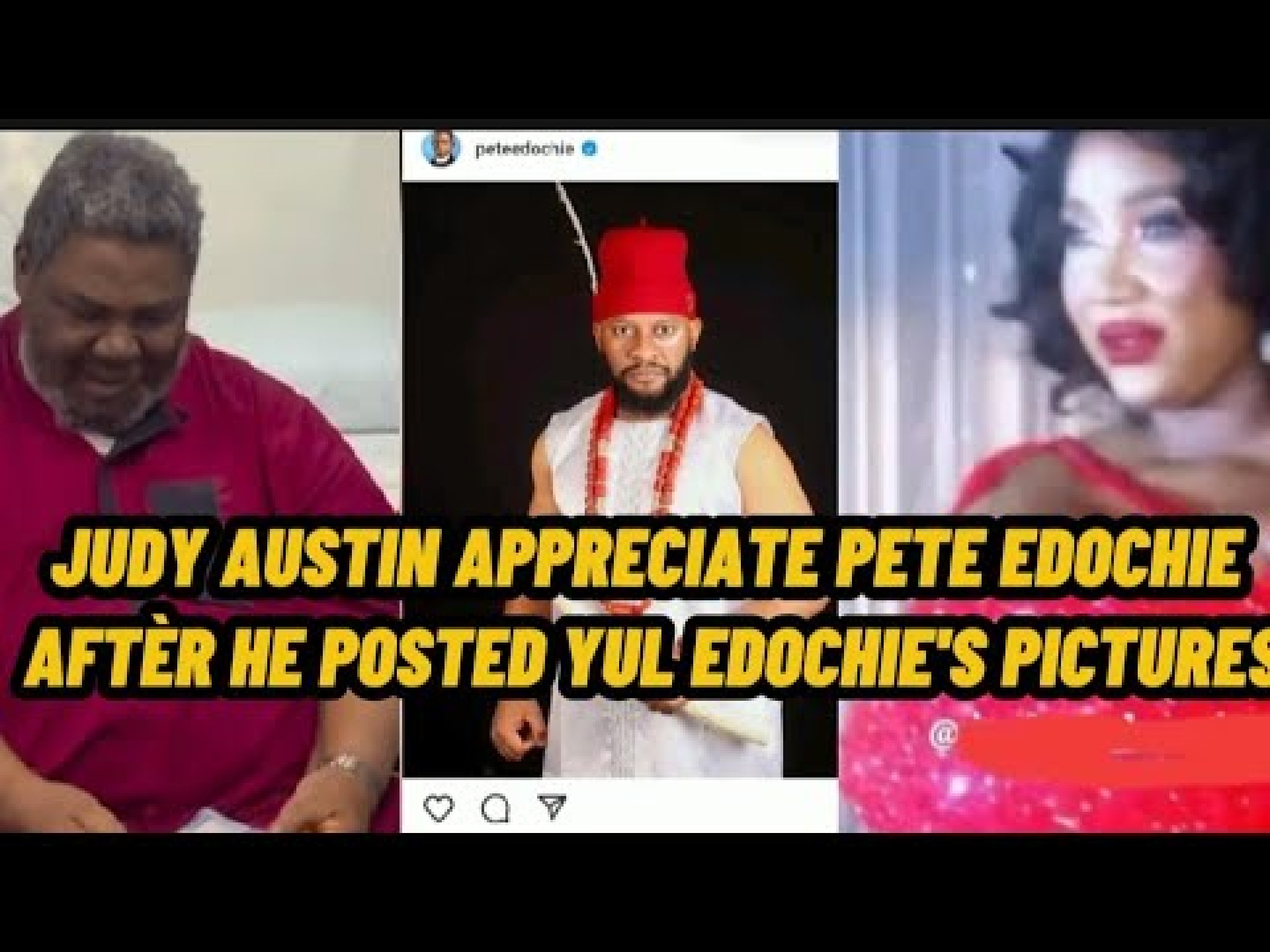 JUDY AUSTIN APPRECIATE PETE EDOCHIE AFTÈR HE POSTED YUL EDOCHIE'S PICTURES JUDY AUSTIN APPRECIATE PETE EDOCHIE AFTÈR HE POSTED YUL EDOCHIE'S PICTURES