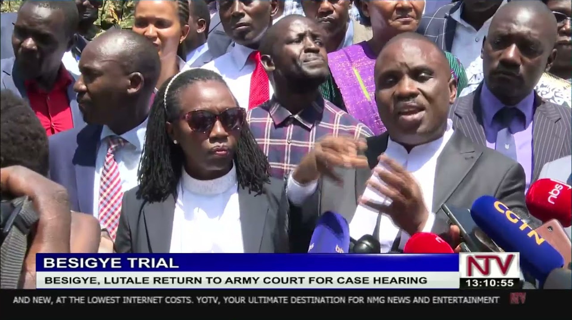 Besigye, Lutale appear in court martial for case mention Besigye, Lutale appear in court martial for case mention