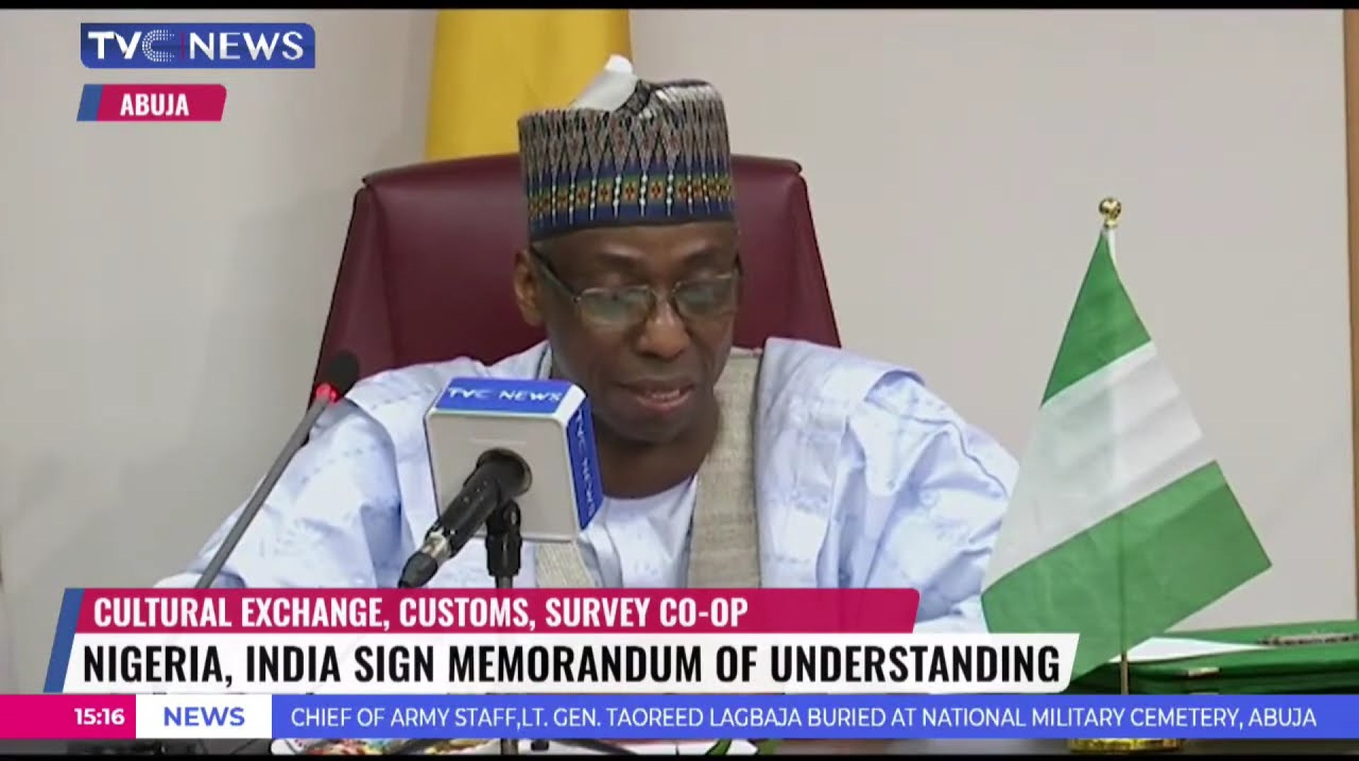 Nigeria, India Sign MoU On Cultural Exchange, Customs, Survey Nigeria, India Sign MoU On Cultural Exchange, Customs, Survey
