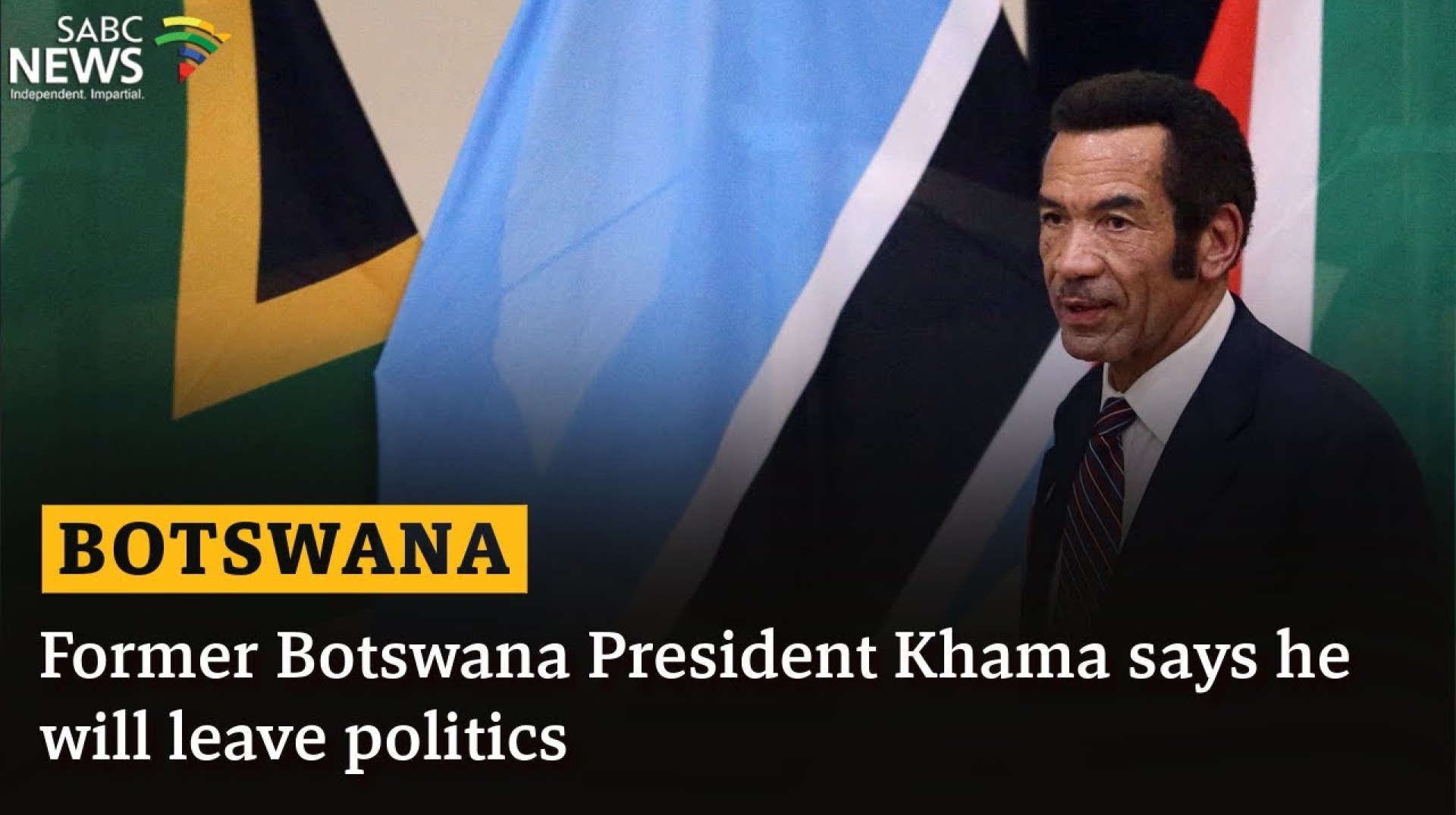 Former Botswana President Khama says he will leave politics Former Botswana President Khama says he will leave politics