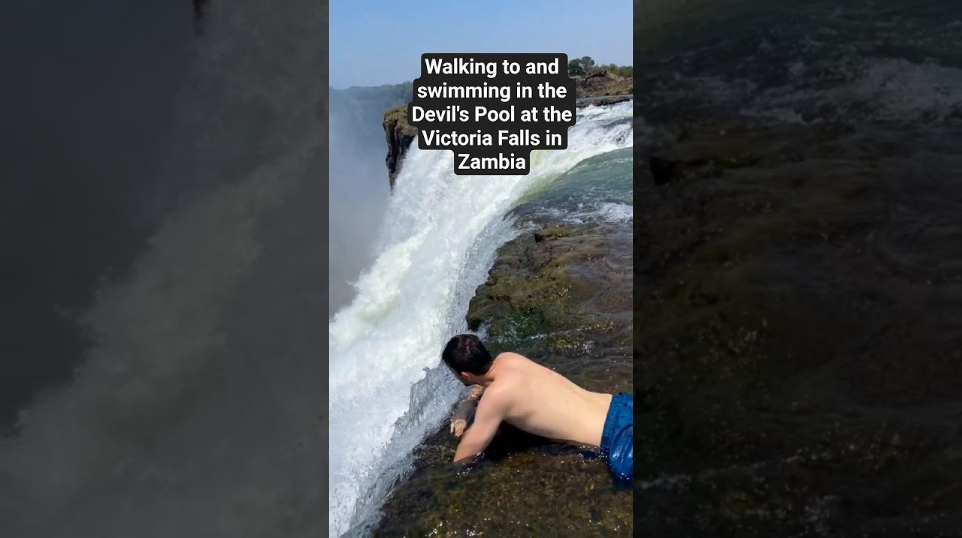 Adventurous walk to the #devilspool at the #victoriafalls in #Zambia #adventure #traveling #zambezi Adventurous walk to the #devilspool at the #victoriafalls in #Zambia #adventure #traveling #zambezi