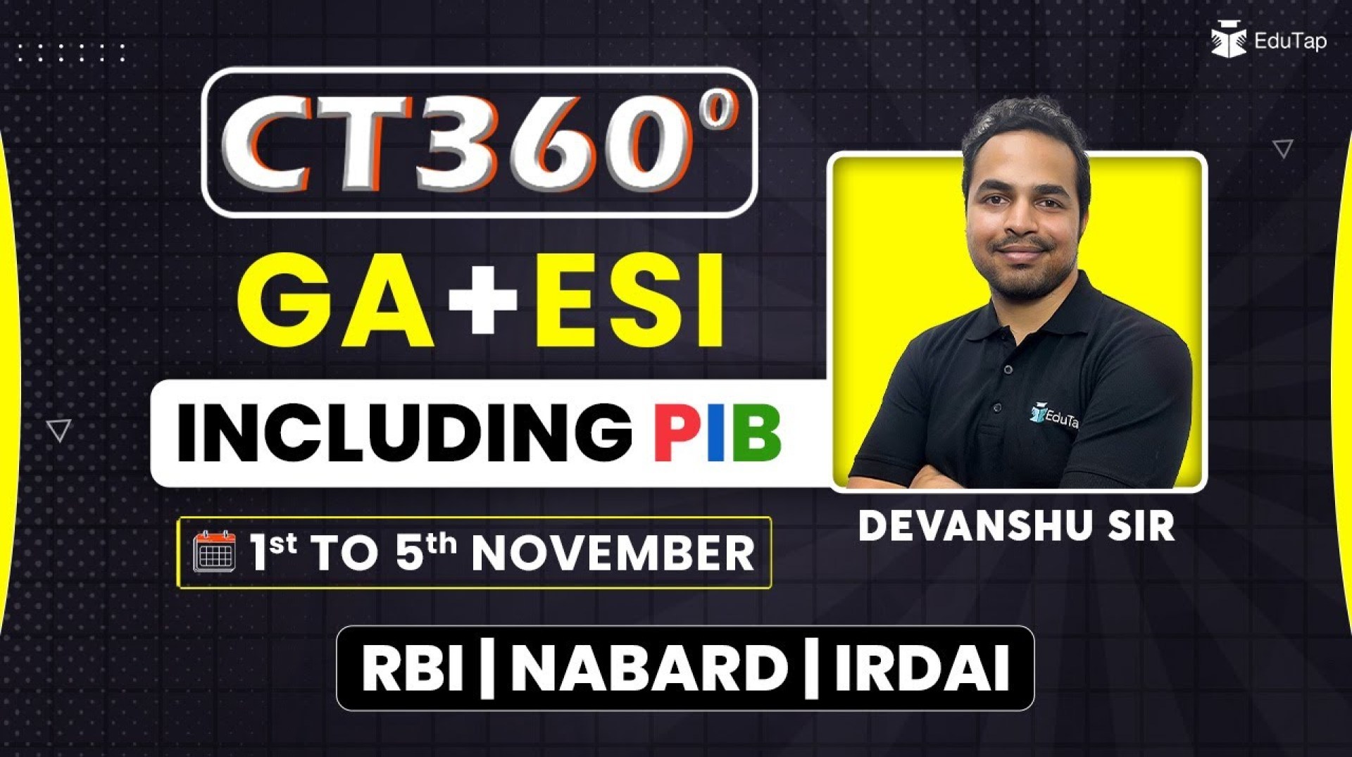 GA & ESI Current Affairs RBI NABARD IRDAI Preparation | Current Affairs MCQs PDF | CT 360 by EduTap GA & ESI Current Affairs RBI NABARD IRDAI Preparation | Current Affairs MCQs PDF | CT 360 by EduTap