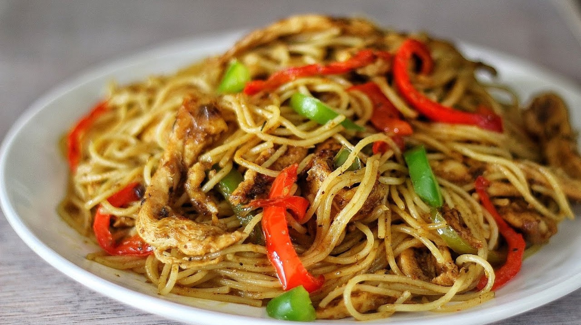 STIR-FRY CHICKEN SPAGHETTI STIR-FRY CHICKEN SPAGHETTI