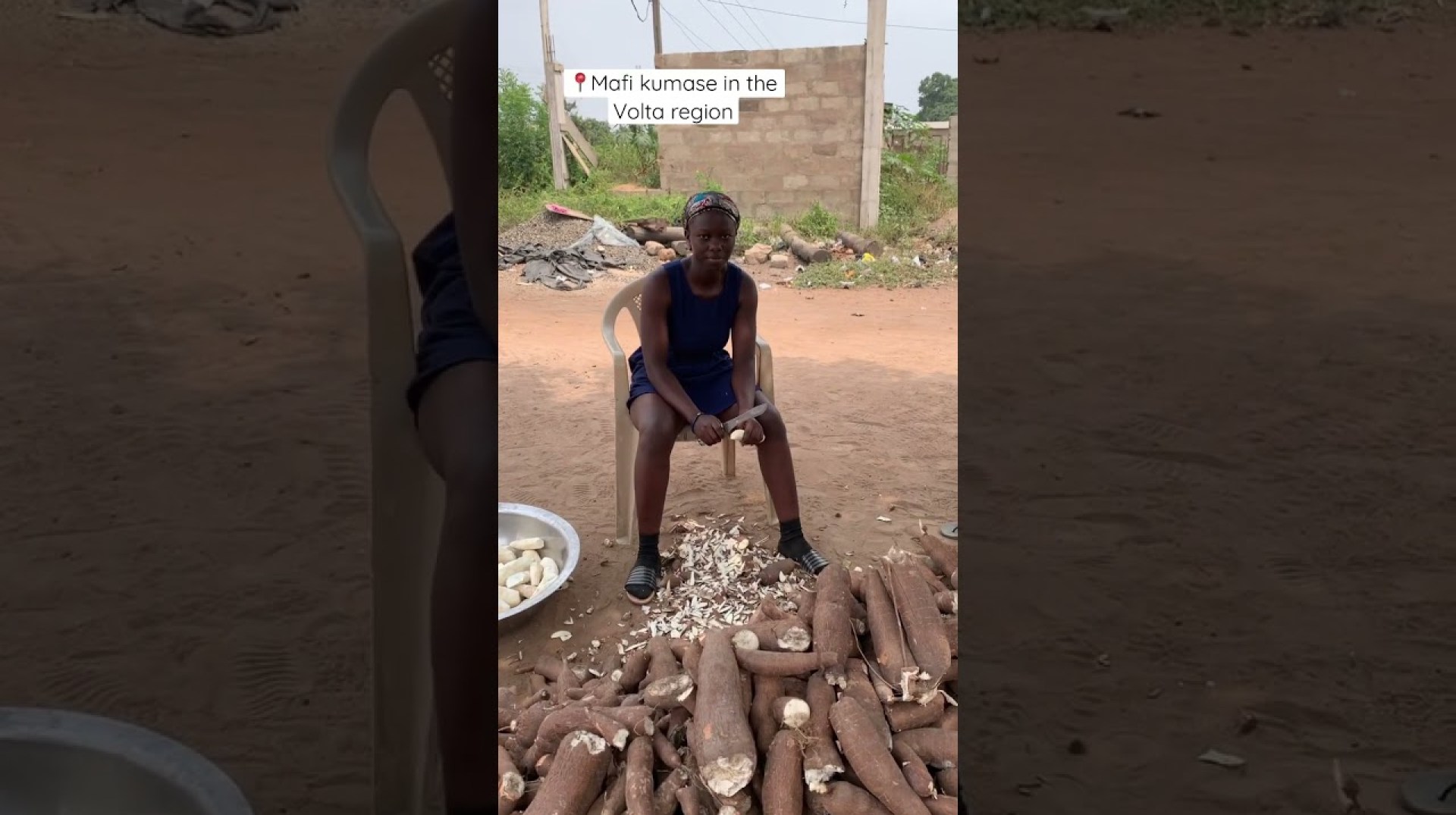 Peeling of Cassava for Gari preparation in the Village #ghana #africa #village #villagelife Peeling of Cassava for Gari preparation in the Village #ghana #africa #village #villagelife