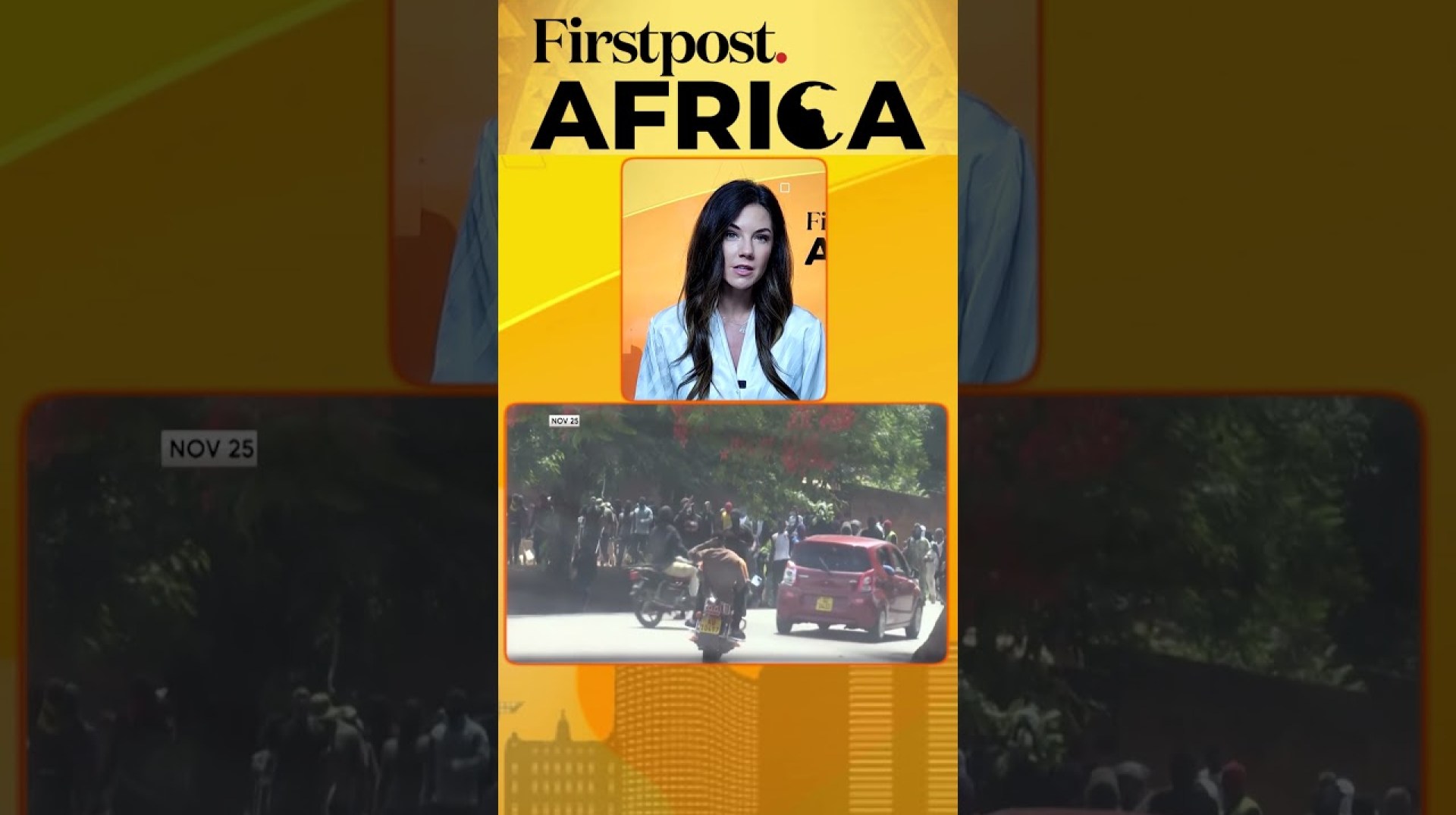 Masked Men Chase Protesters With Axes | Firstpost Africa Masked Men Chase Protesters With Axes | Firstpost Africa