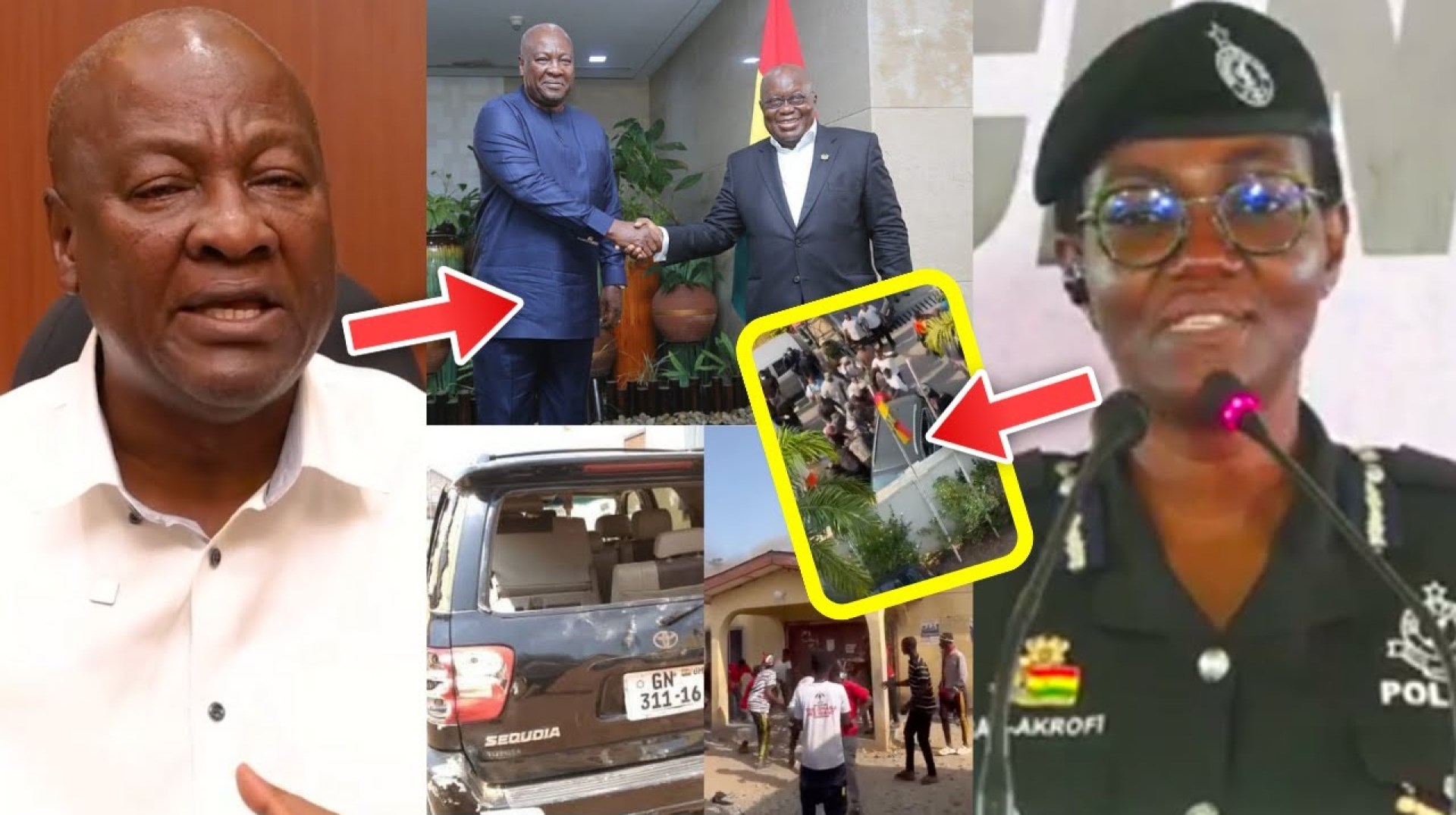 Prez John Mahama Meets Prez Akufo Addo; Ghana Police Arrɛst 107 People Over CLASH After Elections Prez John Mahama Meets Prez Akufo Addo; Ghana Police Arrɛst 107 People Over CLASH After Elections
